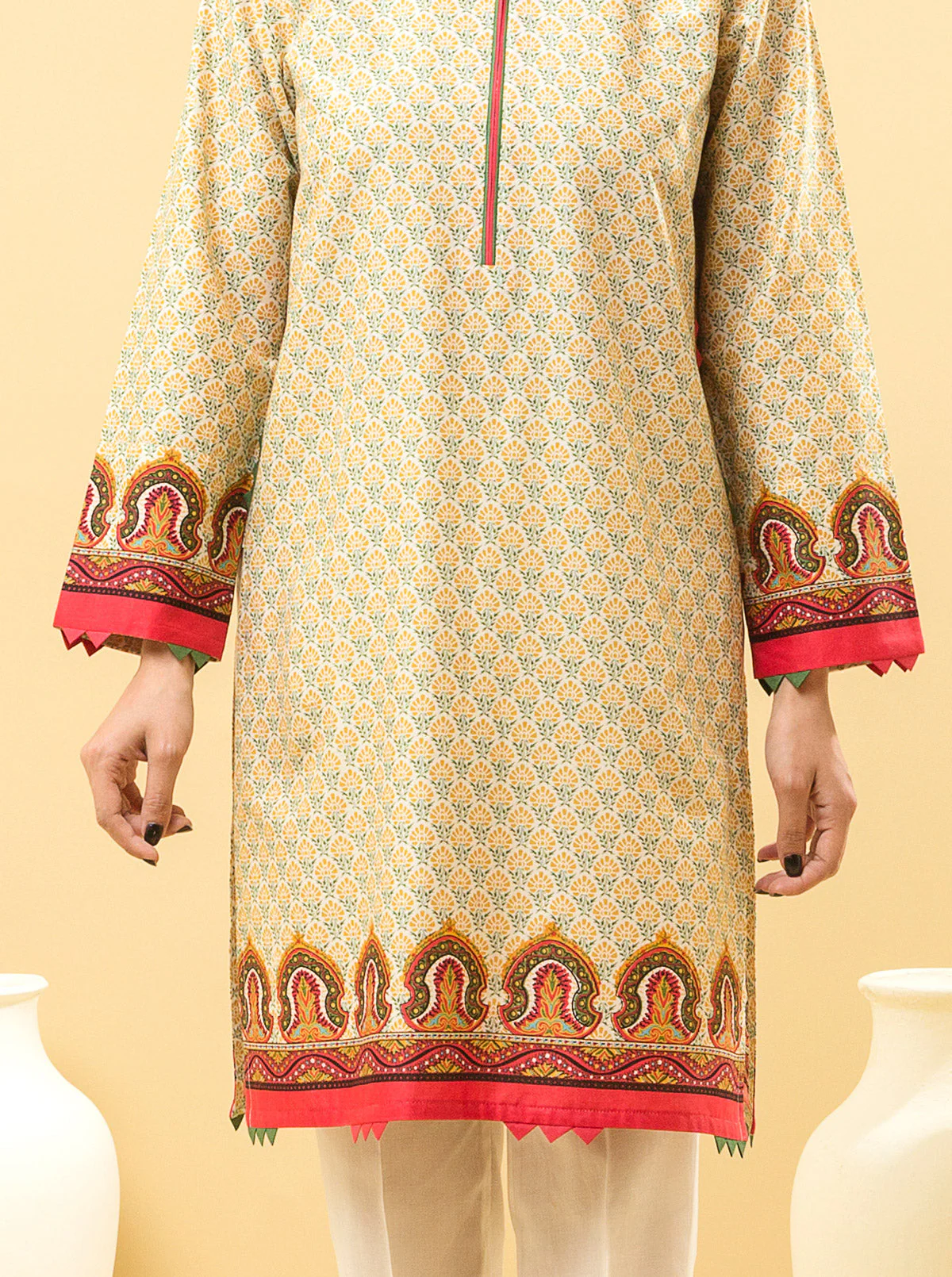 2 PIECE - PRINTED LAWN SUIT - DUSKY BREEZE - Image 2