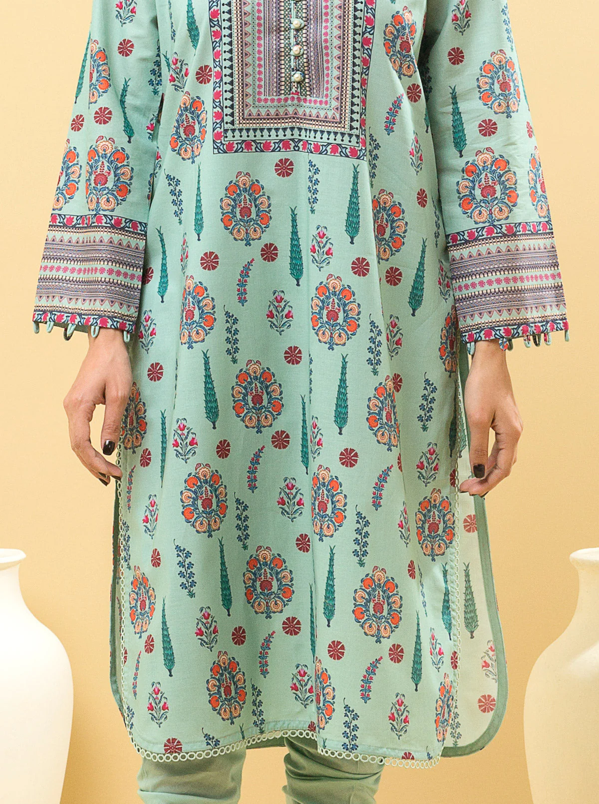 2 PIECE - PRINTED LAWN SUIT - JEWEL GLEAM - Image 2