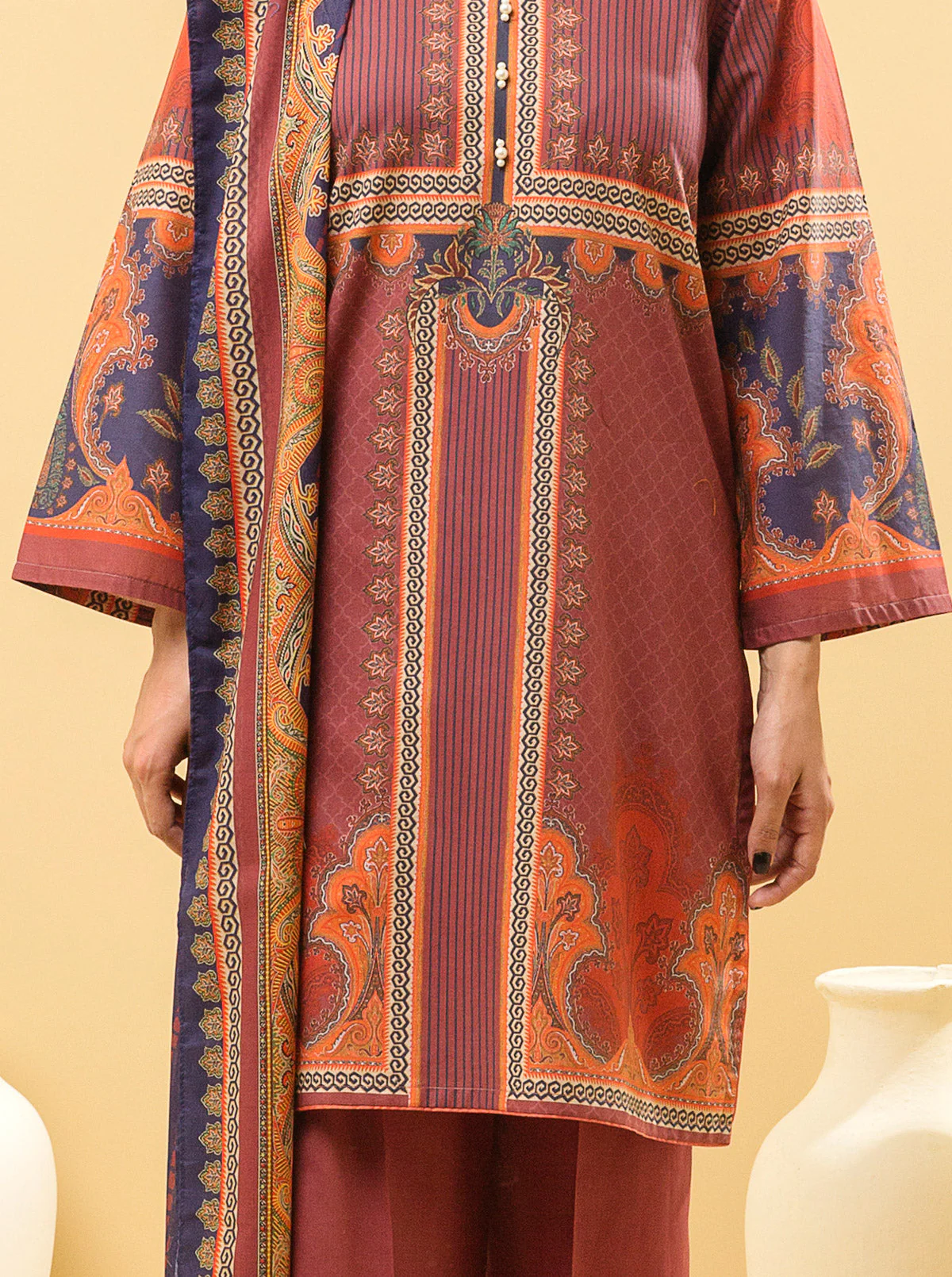 3 PIECE - PRINTED LAWN SUIT - LUSCIOUS RADIANCE - Image 2