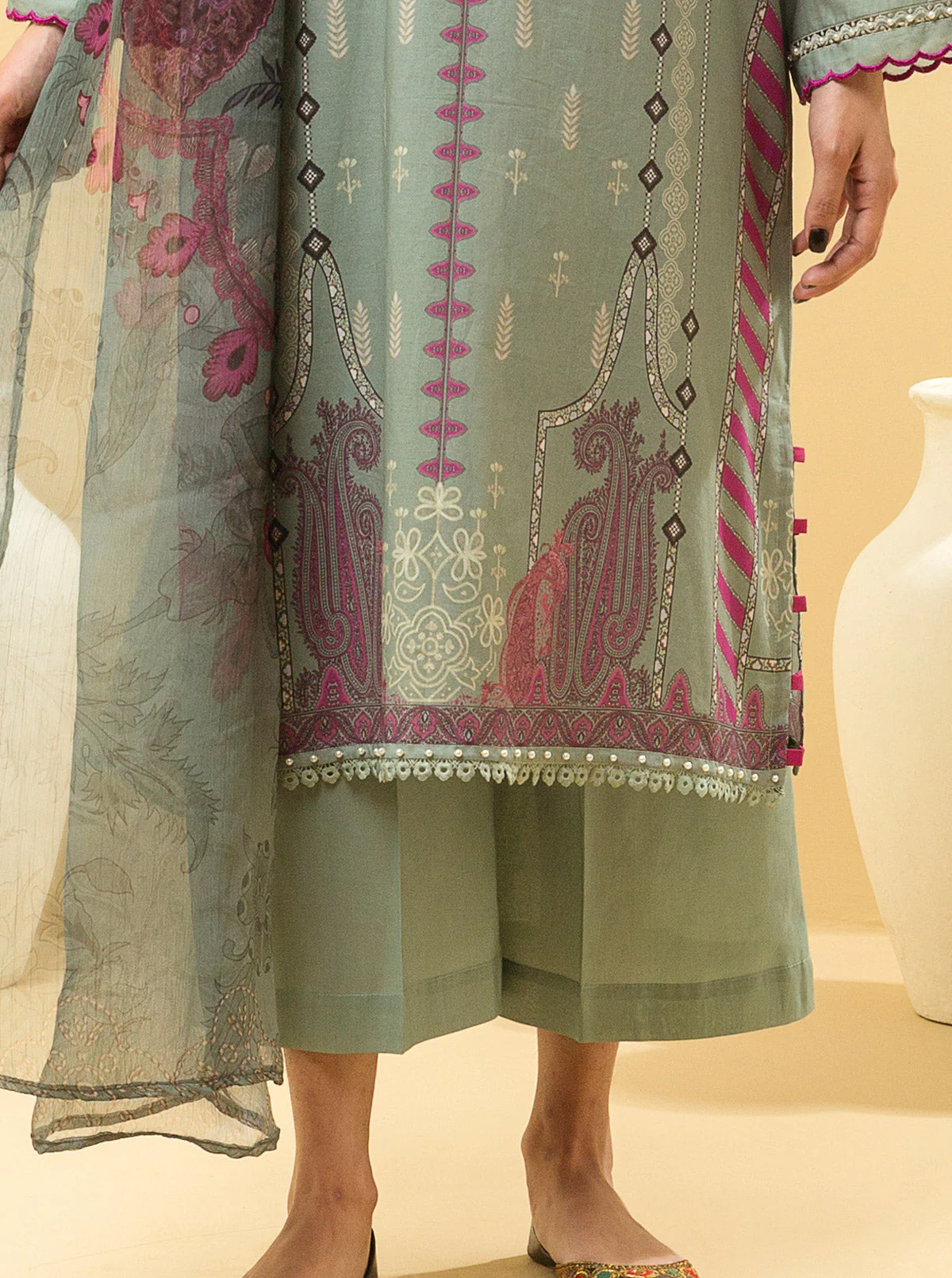 3 PIECE - PRINTED LAWN SUIT - NOUVEAU CHARM - Image 2