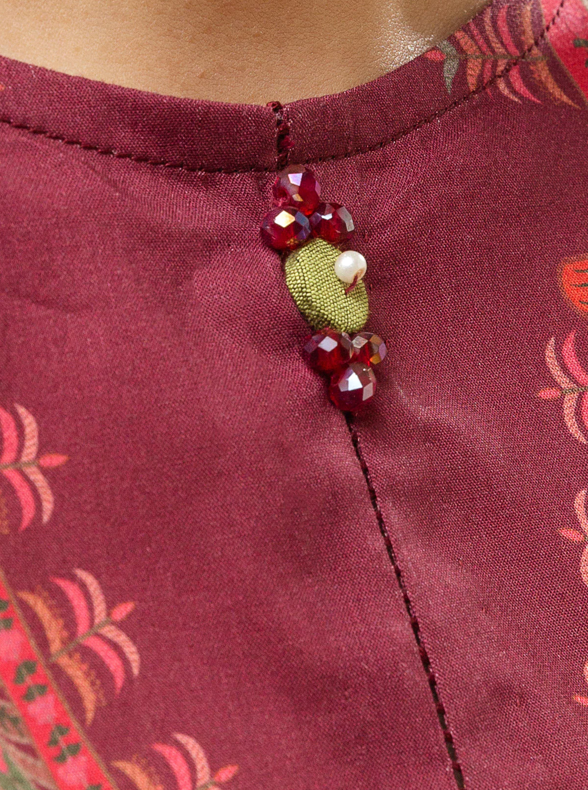 3 PIECE - PRINTED LAWN SUIT - AURORA RED - Image 5
