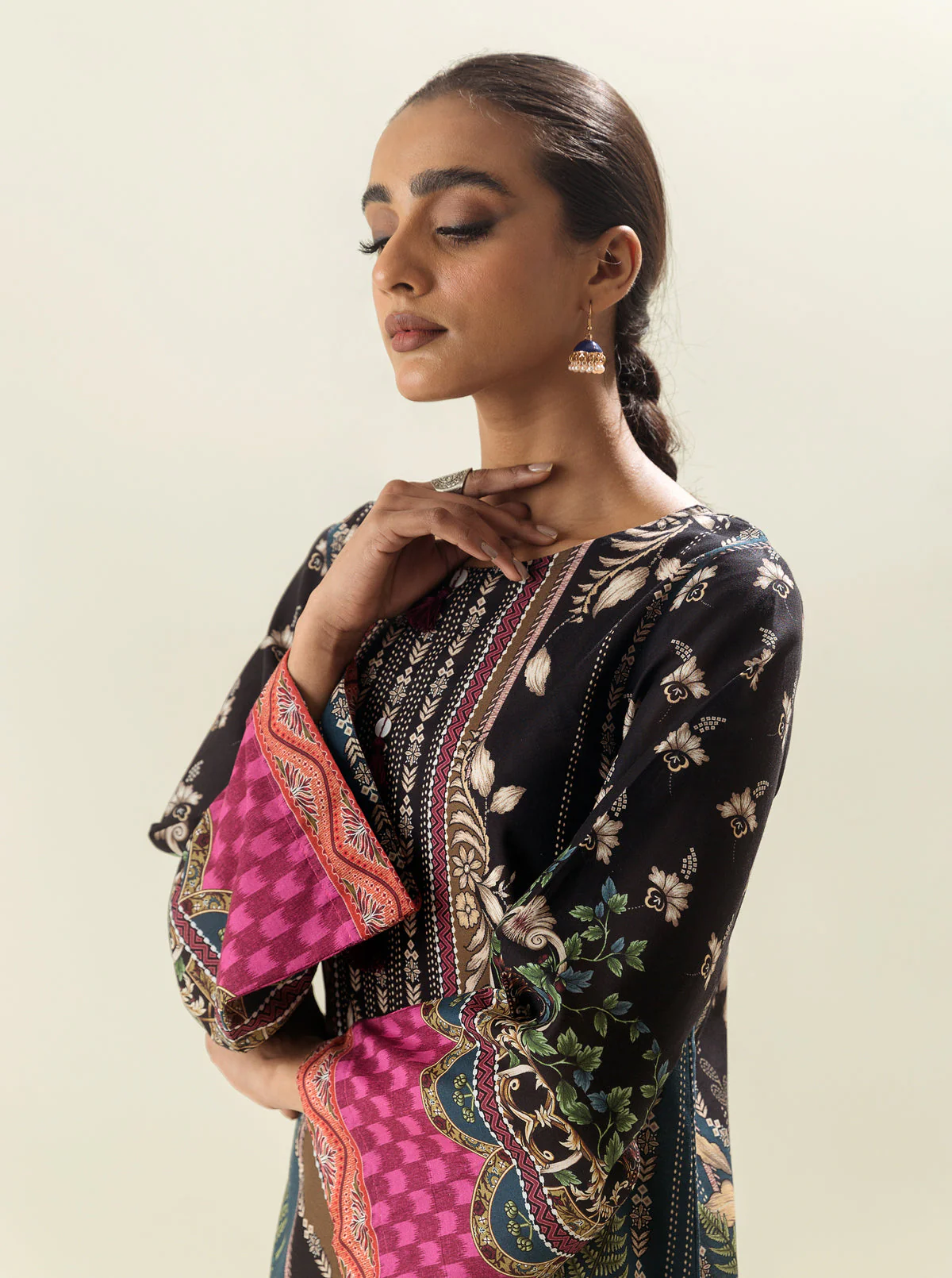 1 PIECE - PRINTED LAWN SHIRT - ROCOCO DREAM - Image 2