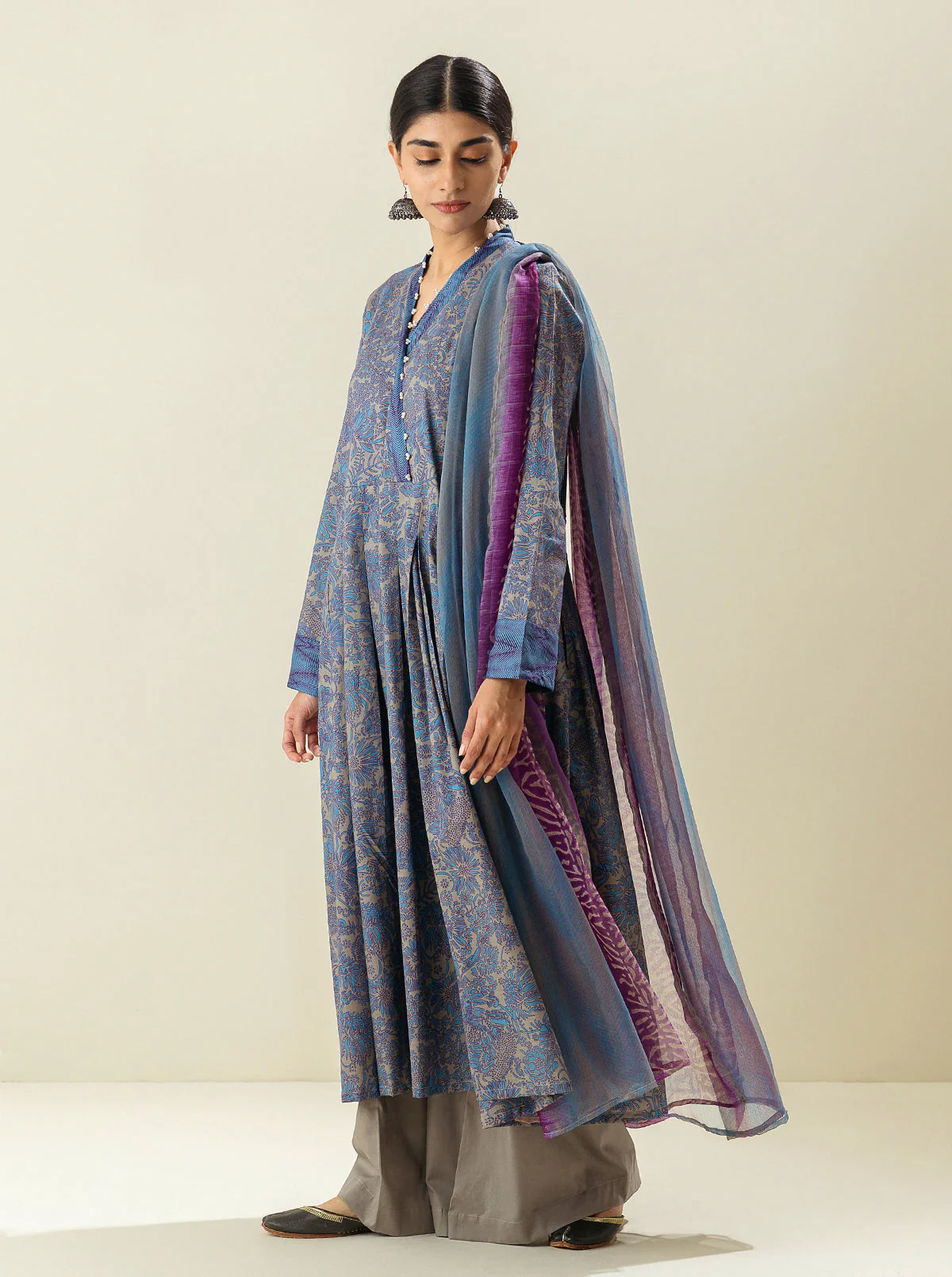 2 PIECE - PRINTED LAWN SUIT - STORMY BLUES - Image 2