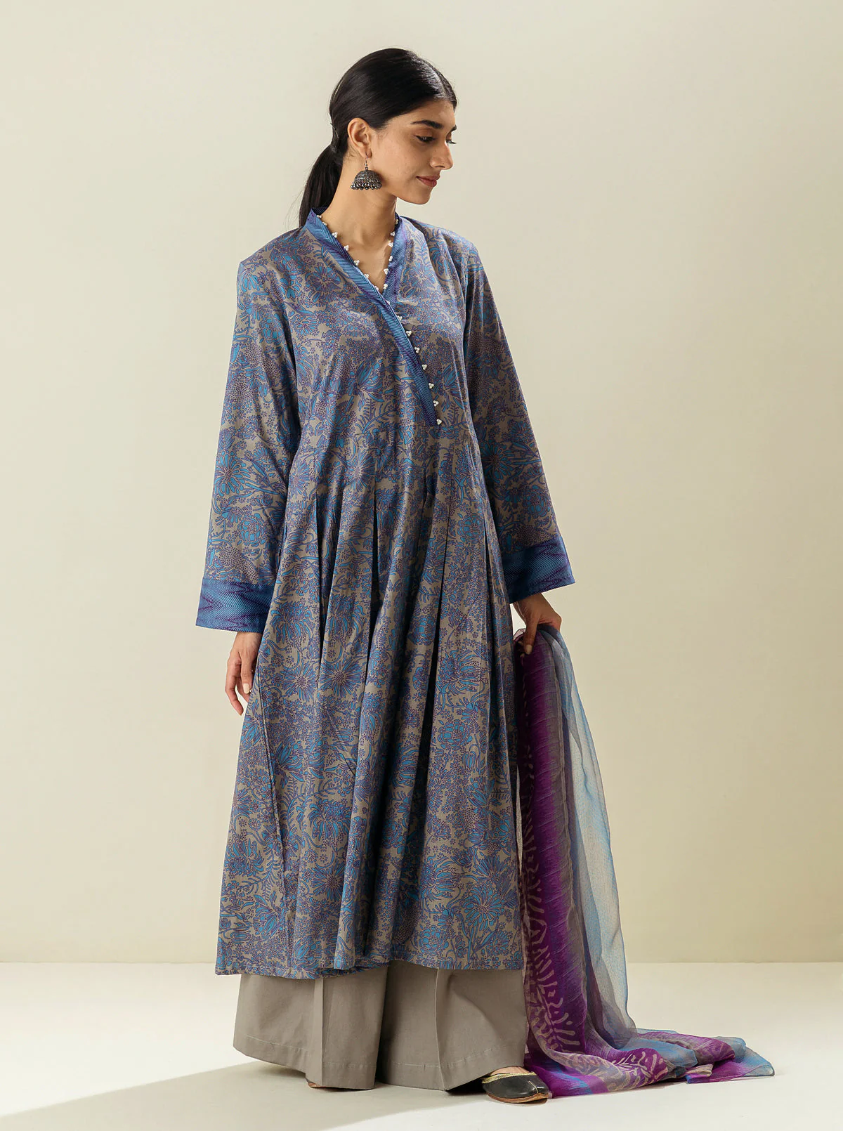 2 PIECE - PRINTED LAWN SUIT - STORMY BLUES - Image 3