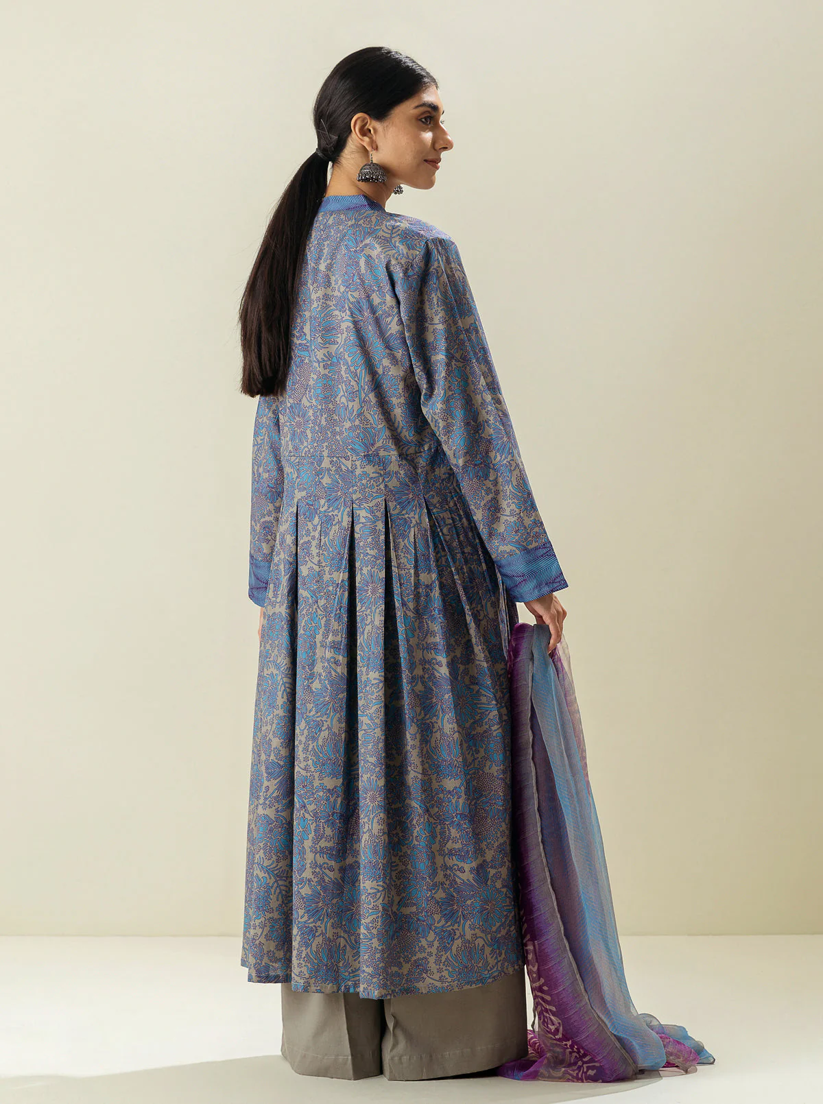 2 PIECE - PRINTED LAWN SUIT - STORMY BLUES - Image 4