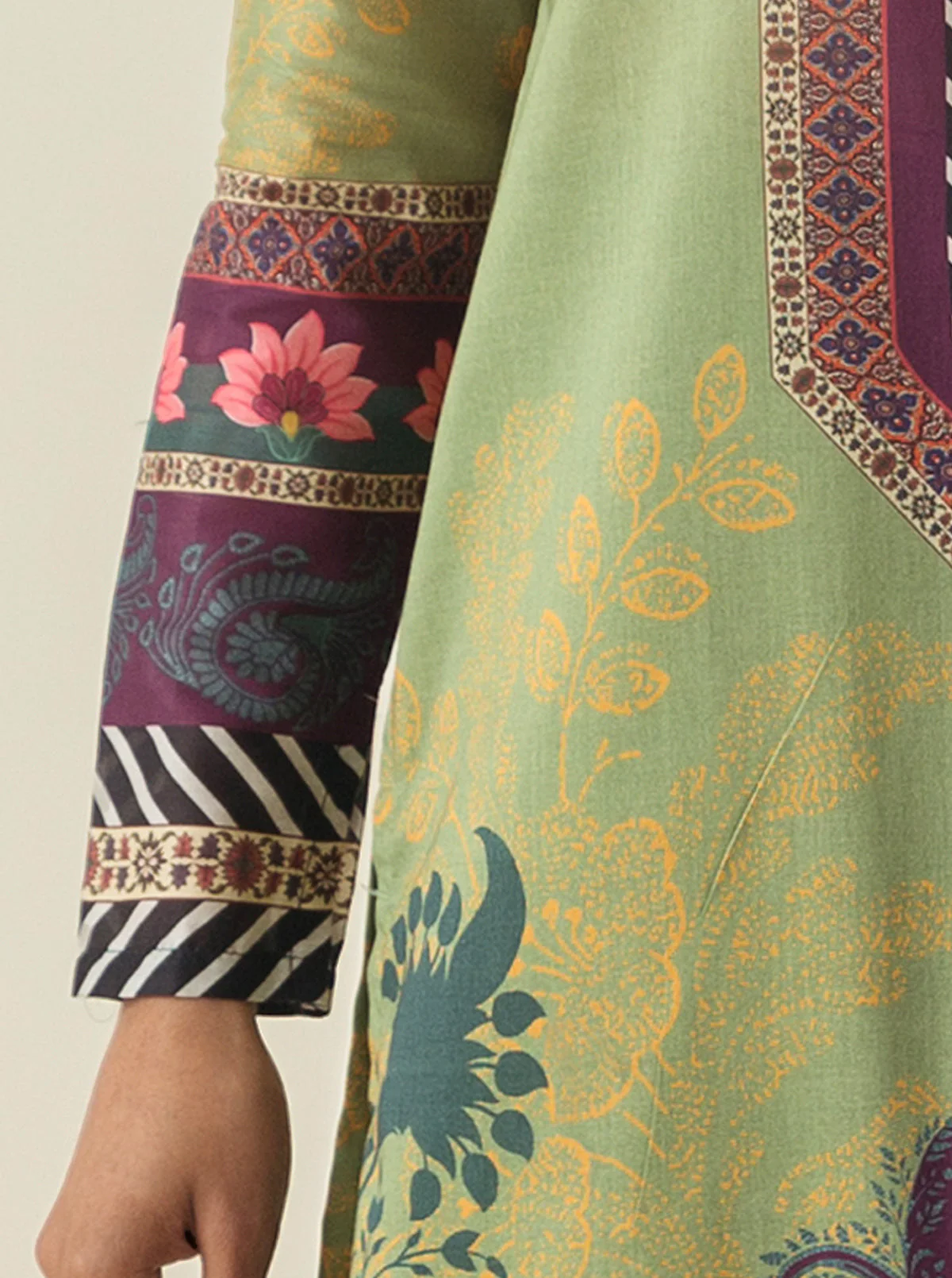 3 PIECE - PRINTED LAWN SUIT - ROYAL MERGER - Image 3