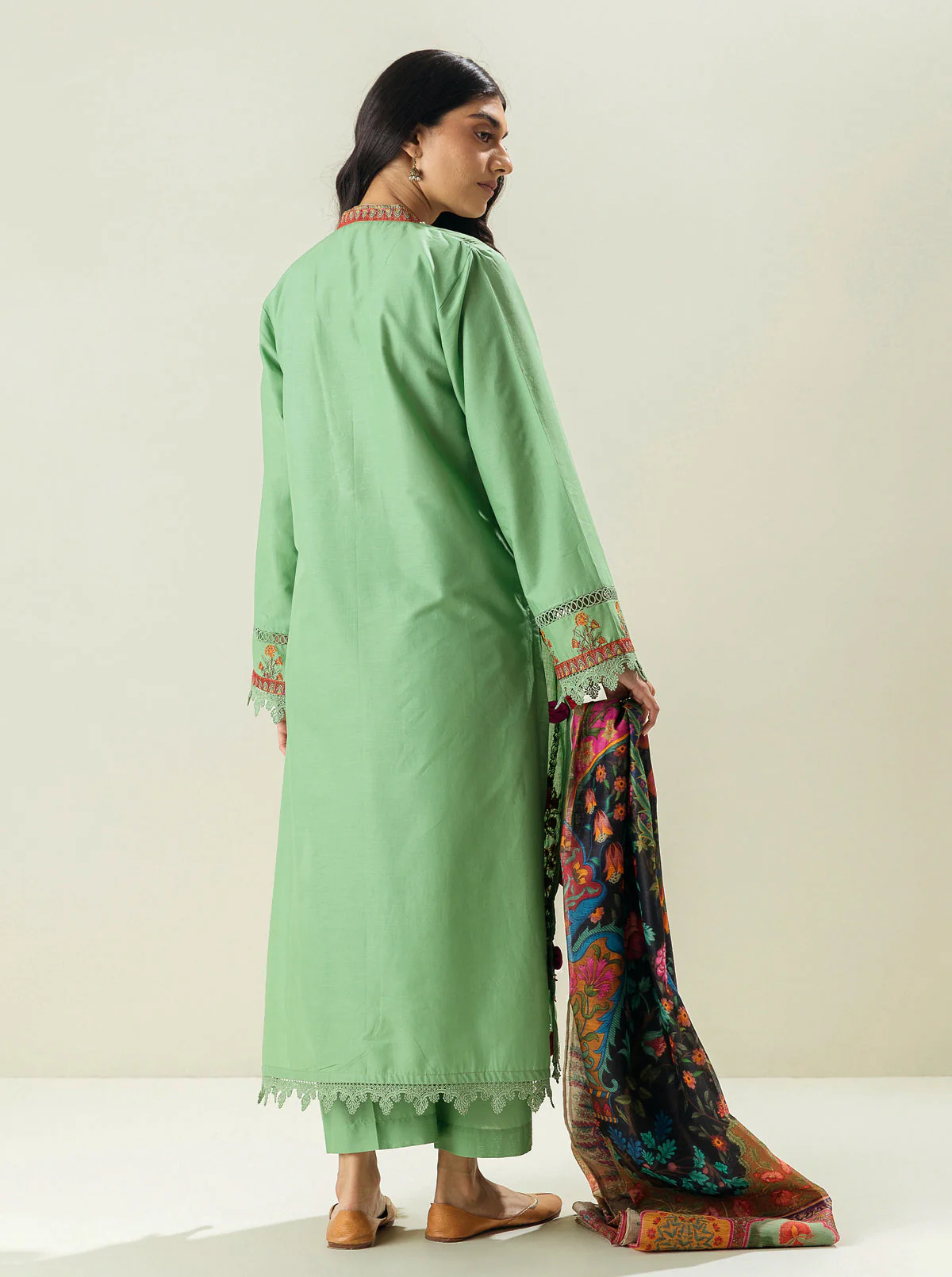 3 PIECE - EMBROIDERED LAWN SUIT - NEW SPRING - Image 3