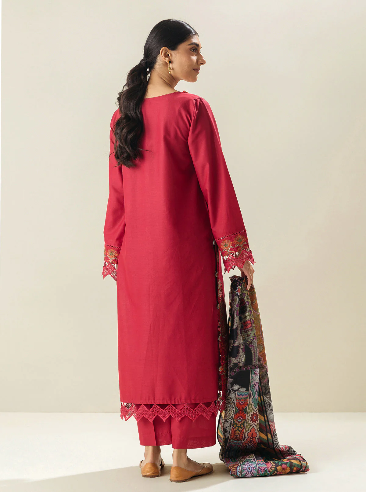 3 PIECE - EMBROIDERED LAWN SUIT - MULBERRY ERA - Image 3