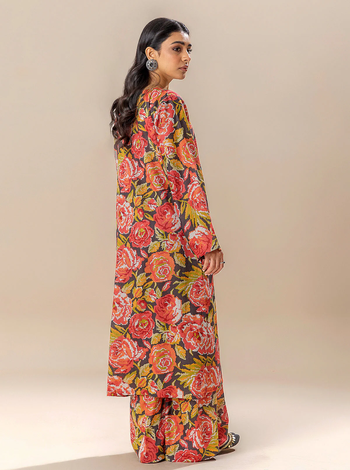 2 PIECE PRINTED LAWN SUIT-CHARMING RUSH (UNSTITCHED) - Image 3
