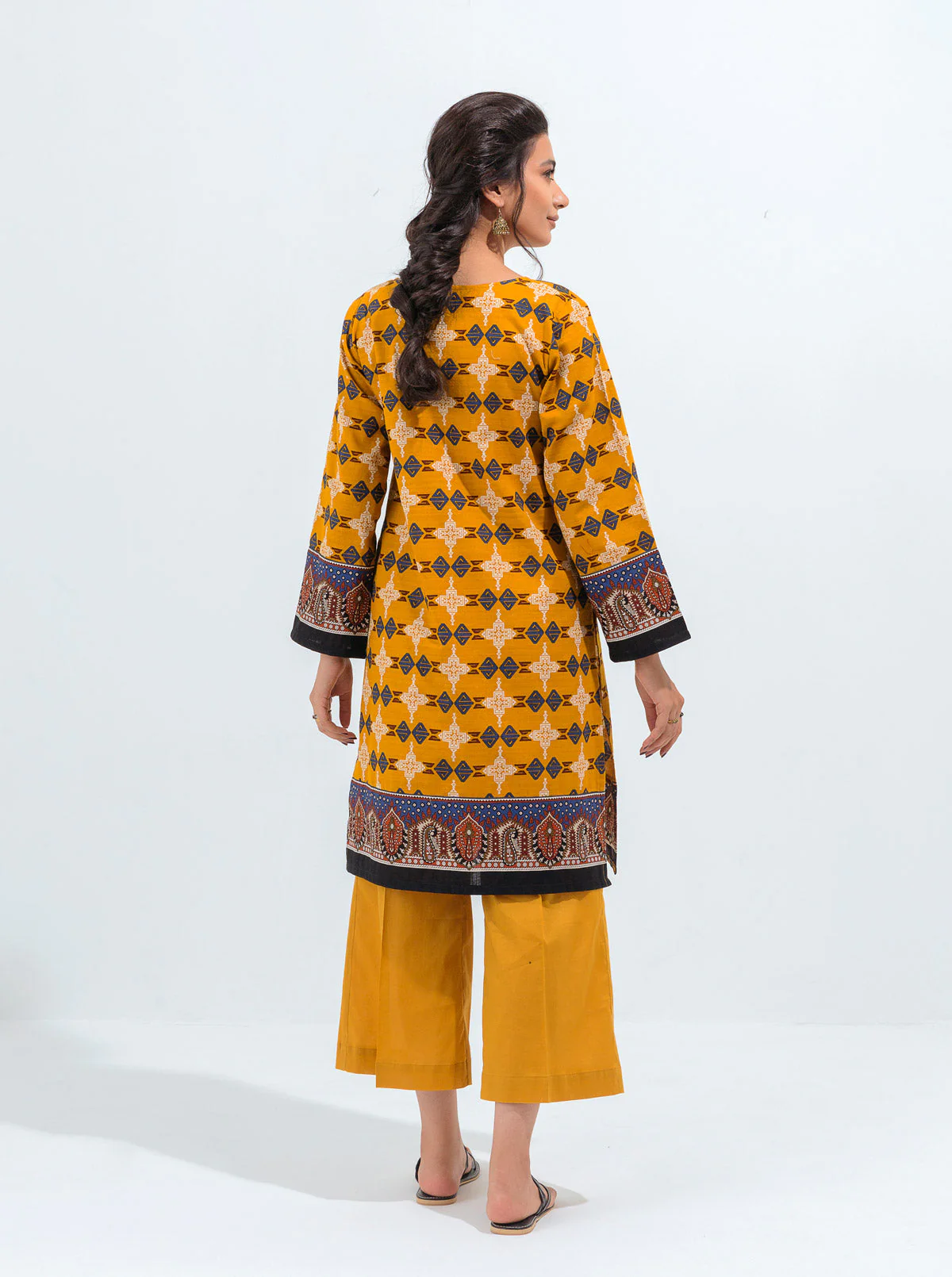 2 PIECE - PRINTED KHADDAR SUIT - SUN SOAKED - Image 3