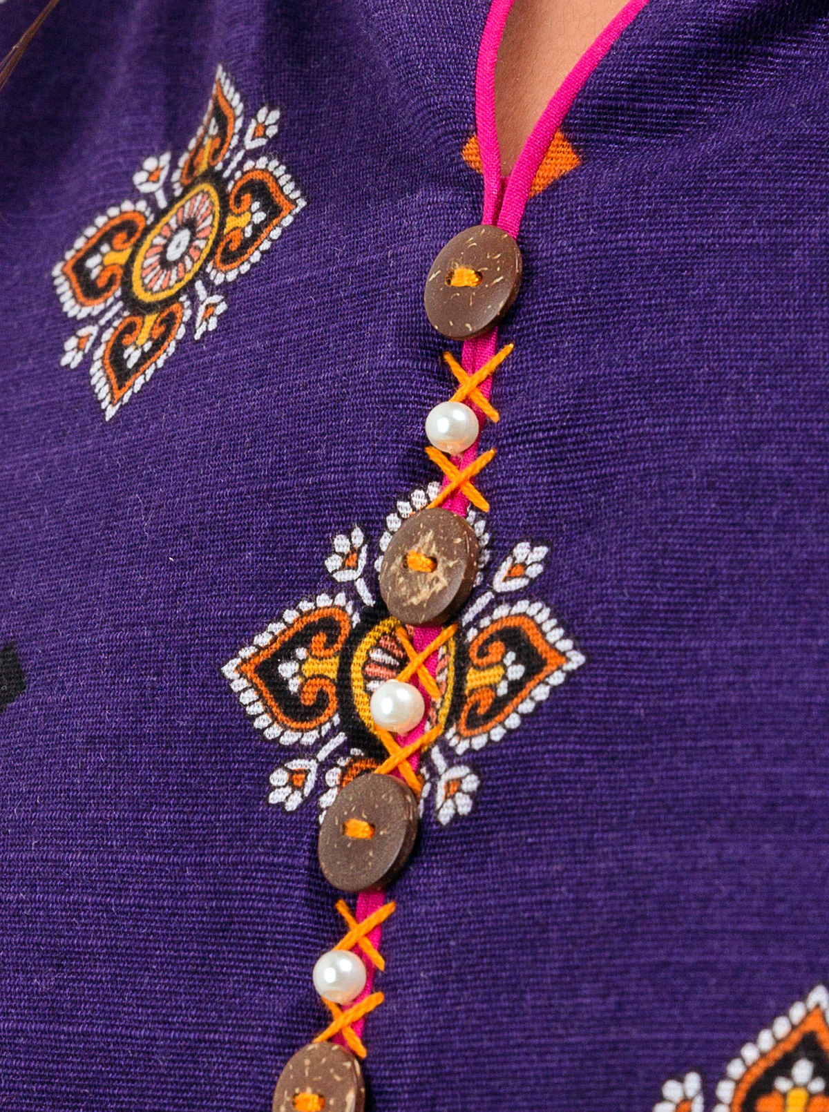2 PIECE - PRINTED KHADDAR SUIT - VIOLET DECO - Image 3