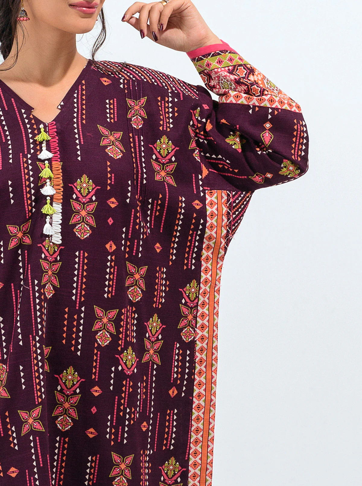 2 PIECE - PRINTED KHADDAR SUIT - ELEGANT GLEAM - Image 2
