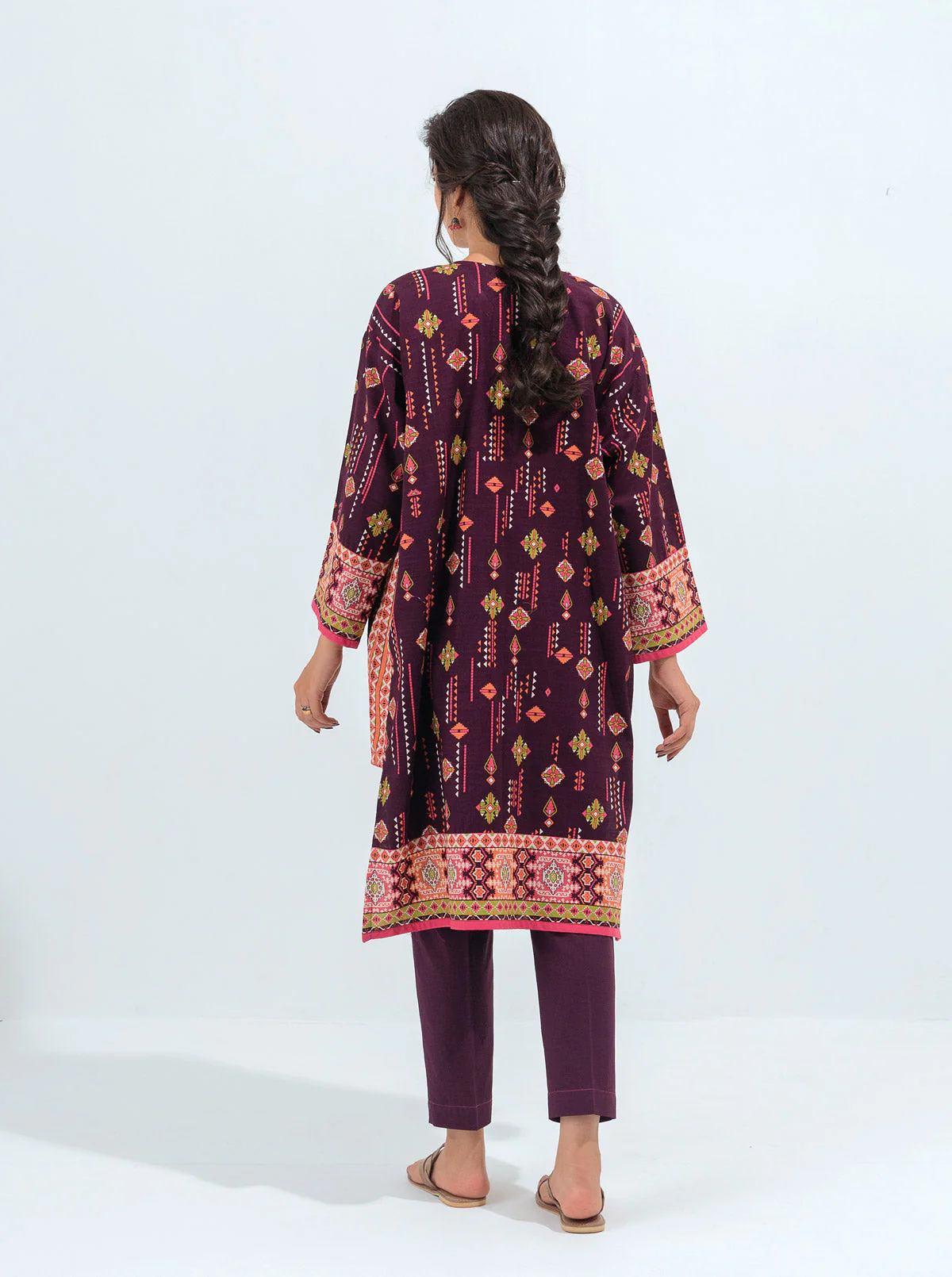 2 PIECE - PRINTED KHADDAR SUIT - ELEGANT GLEAM - Image 5