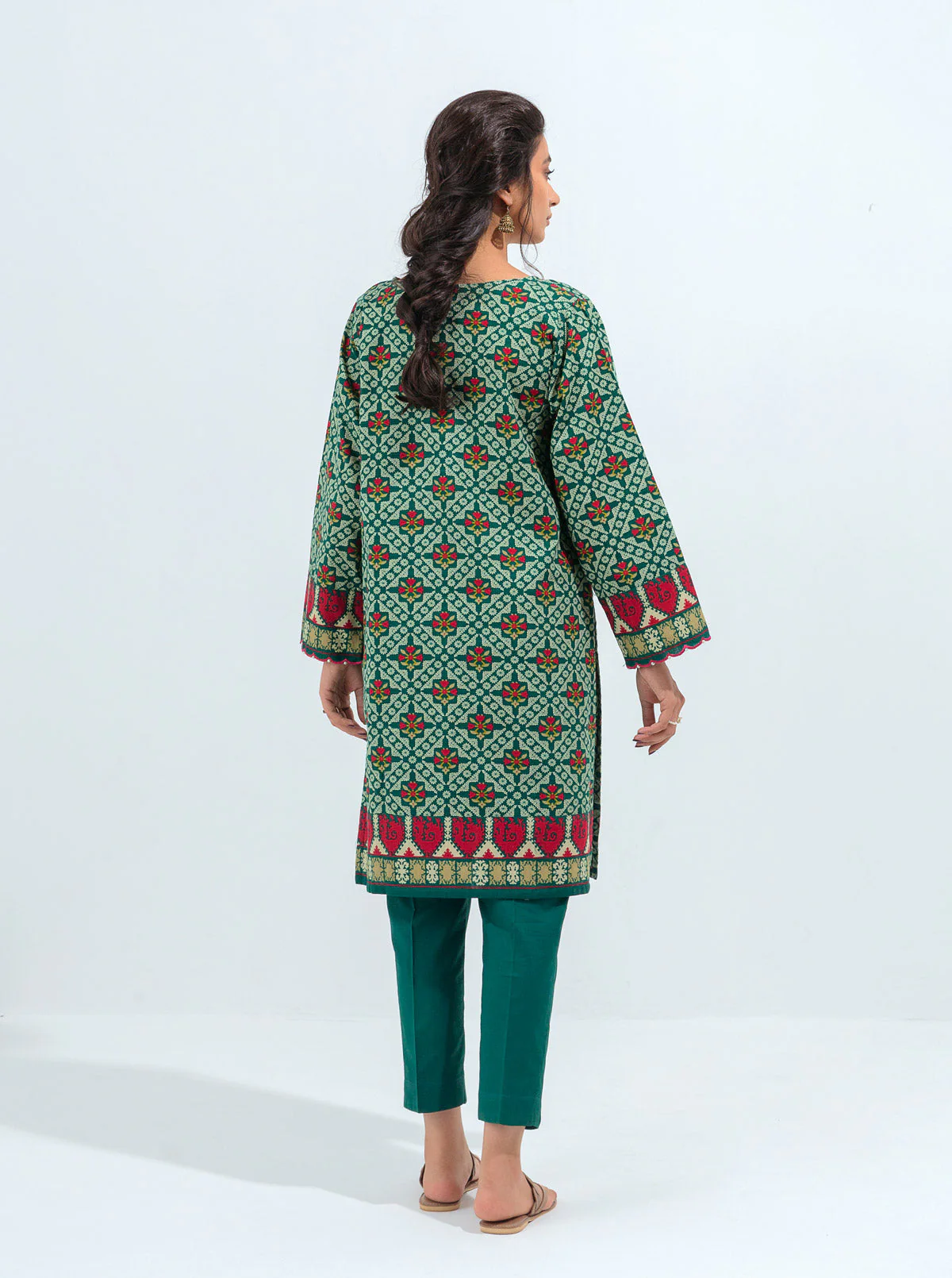 2 PIECE - PRINTED KHADDAR SUIT - VIVID LUSH - Image 5