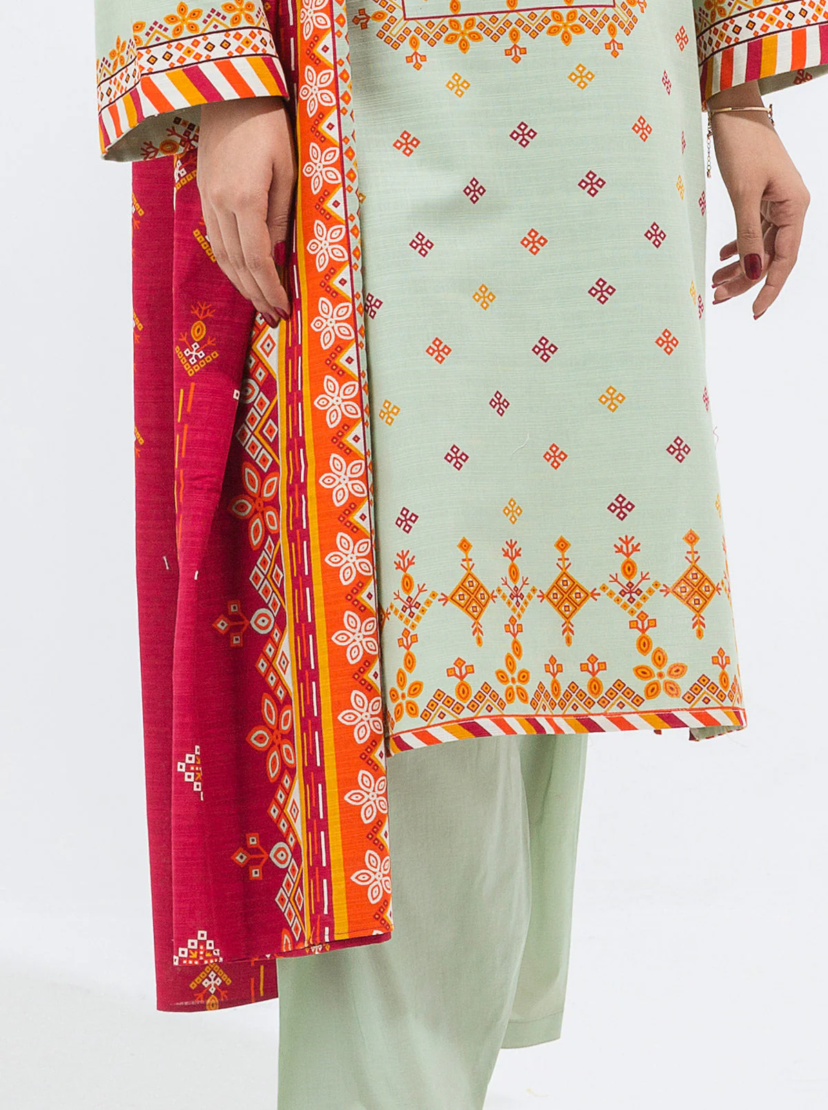 3 PIECE - PRINTED KHADDAR SUIT - ETHNIC TREASURE - Image 2