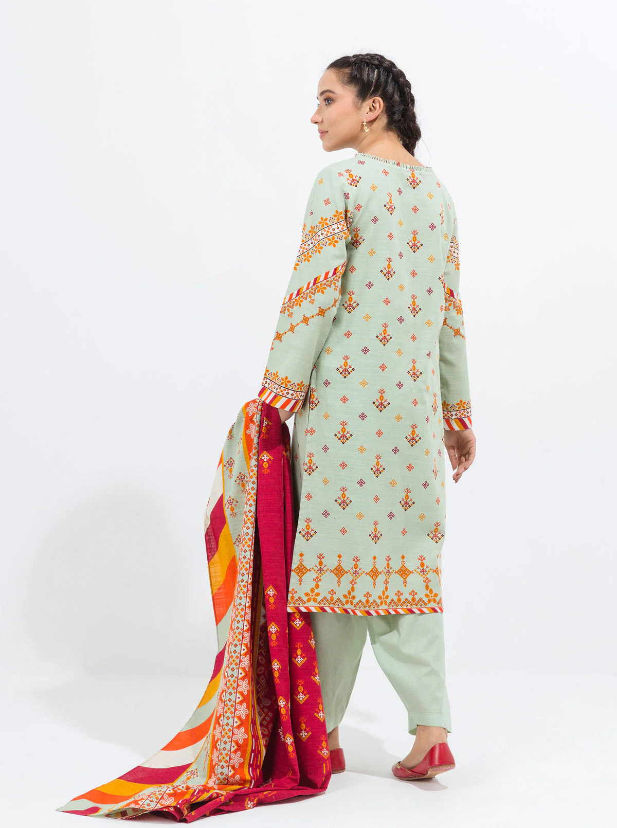 3 PIECE - PRINTED KHADDAR SUIT - ETHNIC TREASURE - Image 8