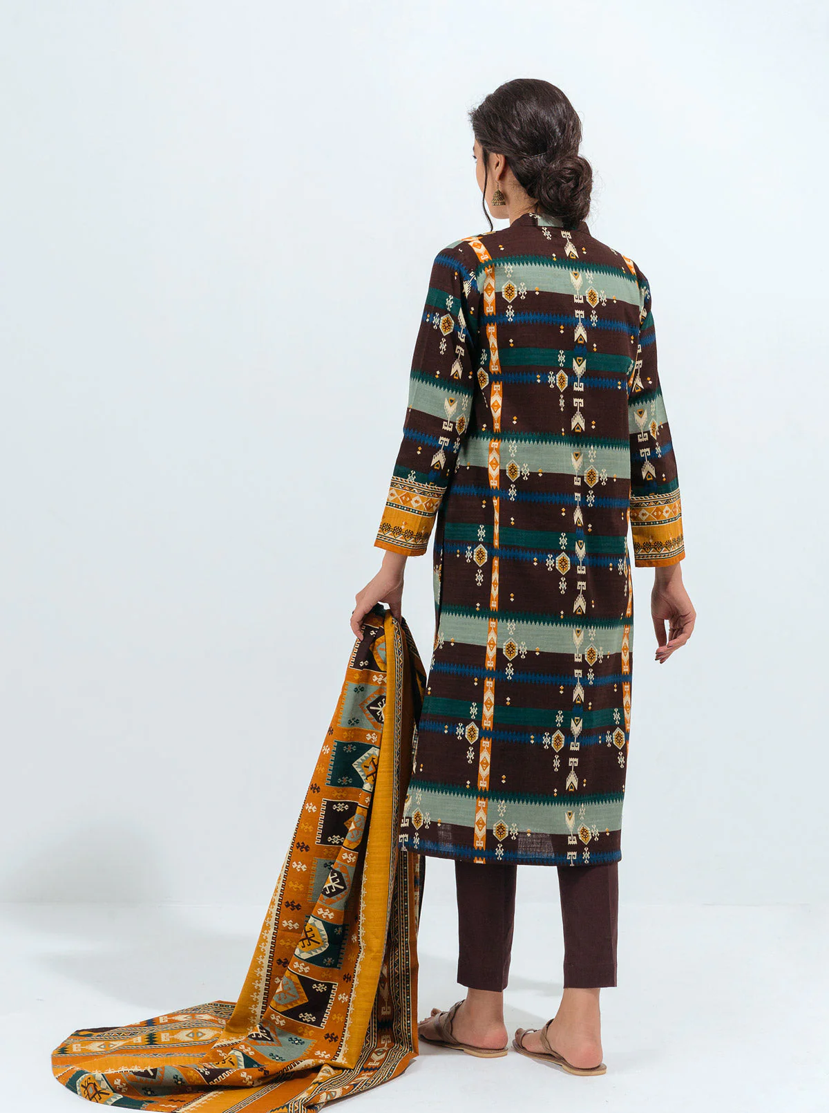 3 PIECE - PRINTED KHADDAR SUIT - ALLURING CHARM - Image 7