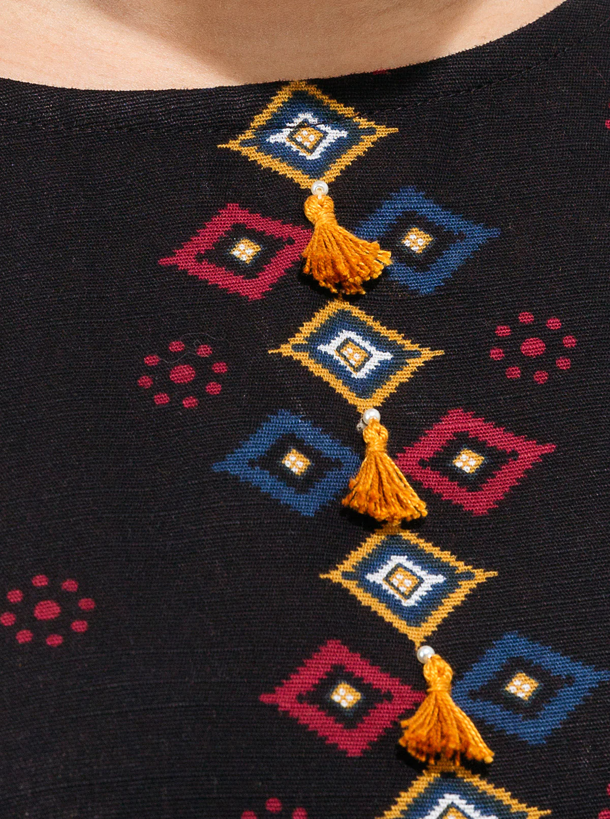 3 PIECE - PRINTED WITH SHAWL KHADDAR SUIT - ETHEREAL TRIBE - Image 5