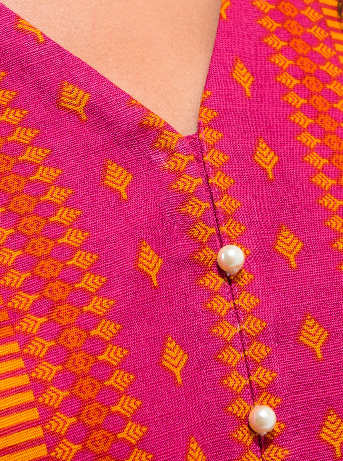 3 PIECE - PRINTED WITH SHAWL KHADDAR SUIT - PERFECT PINK - Image 3