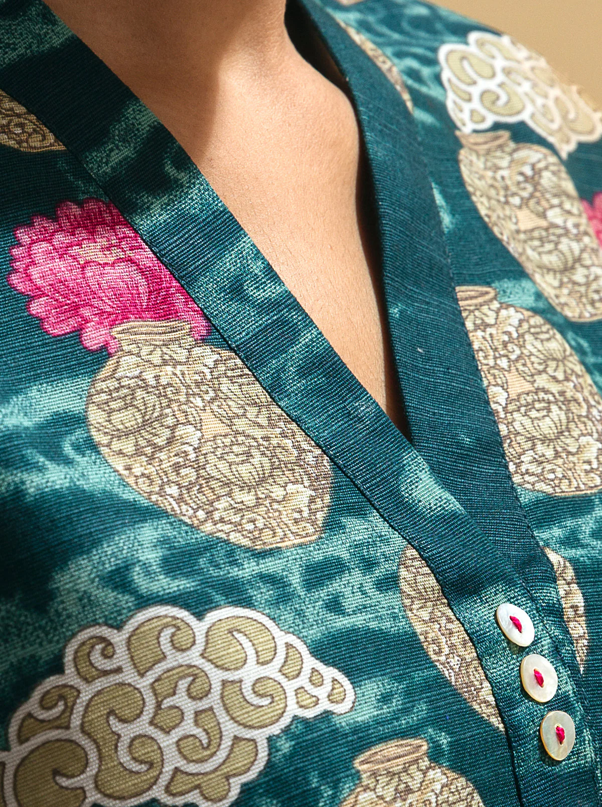 2 PIECE - PRINTED KHADDAR SUIT - EXOTIC EVERGREEN - Image 3