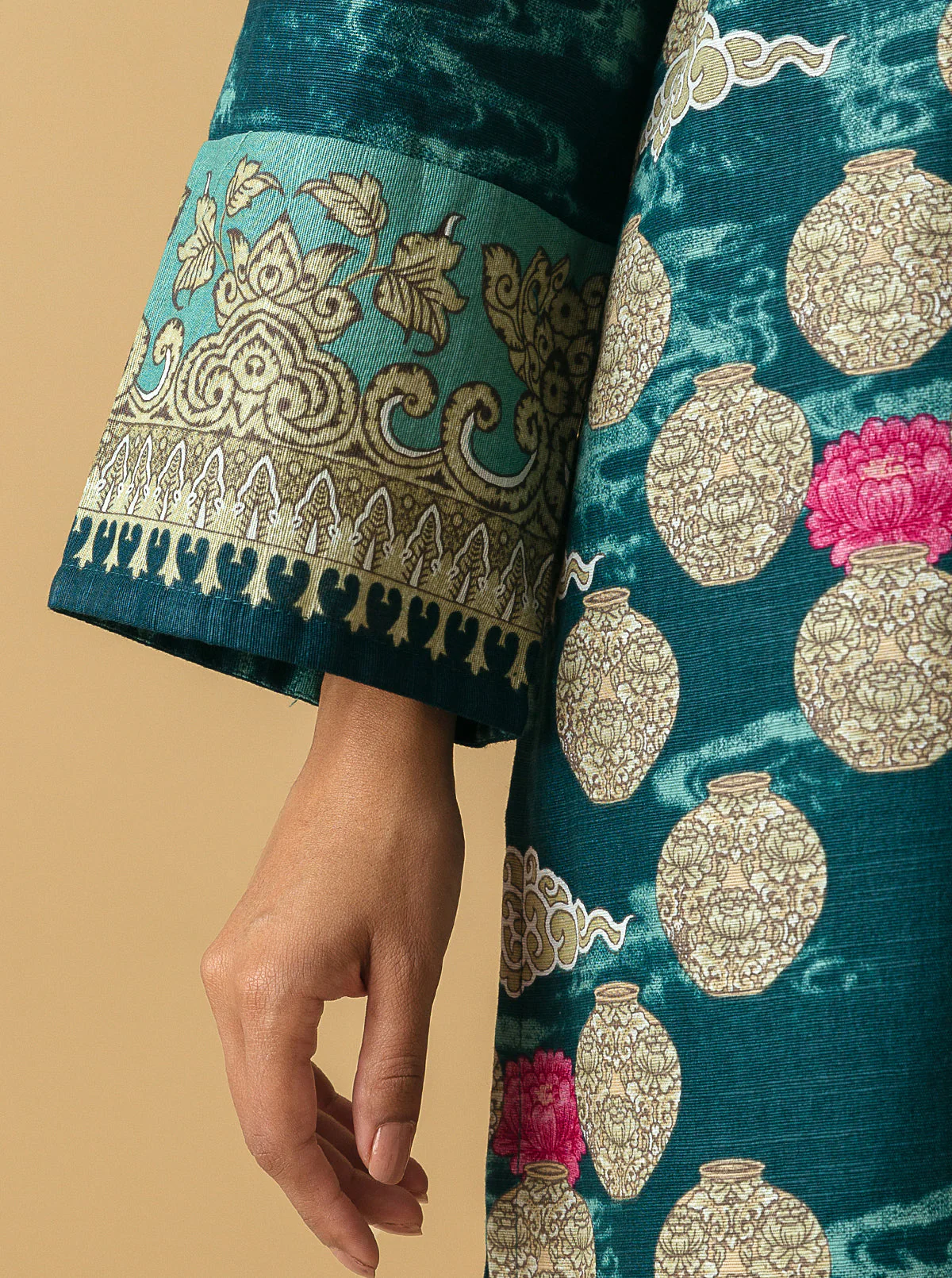 2 PIECE - PRINTED KHADDAR SUIT - EXOTIC EVERGREEN - Image 4