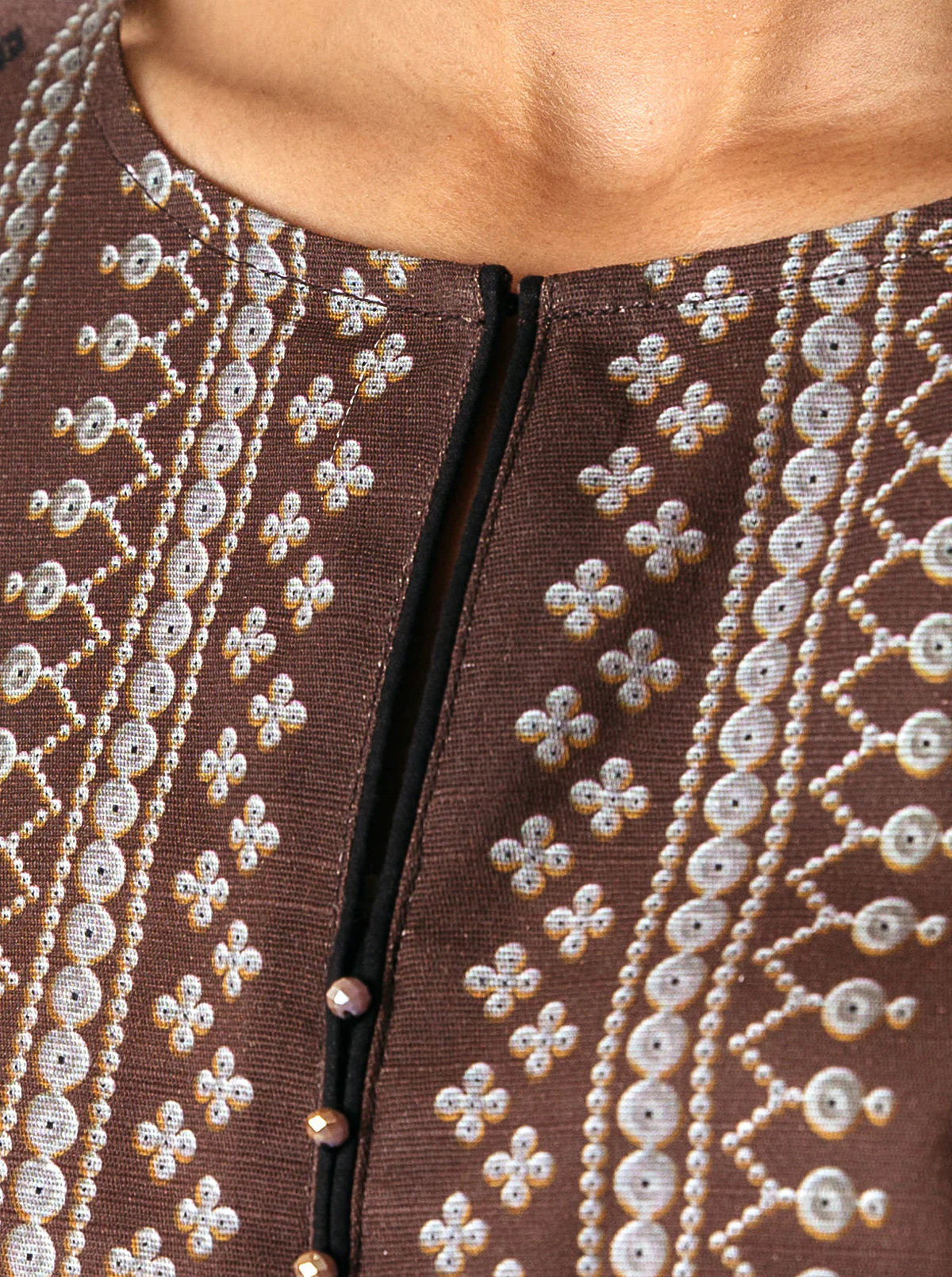 3 PIECE - PRINTED KHADDAR SUIT - WARM HUES - Image 3
