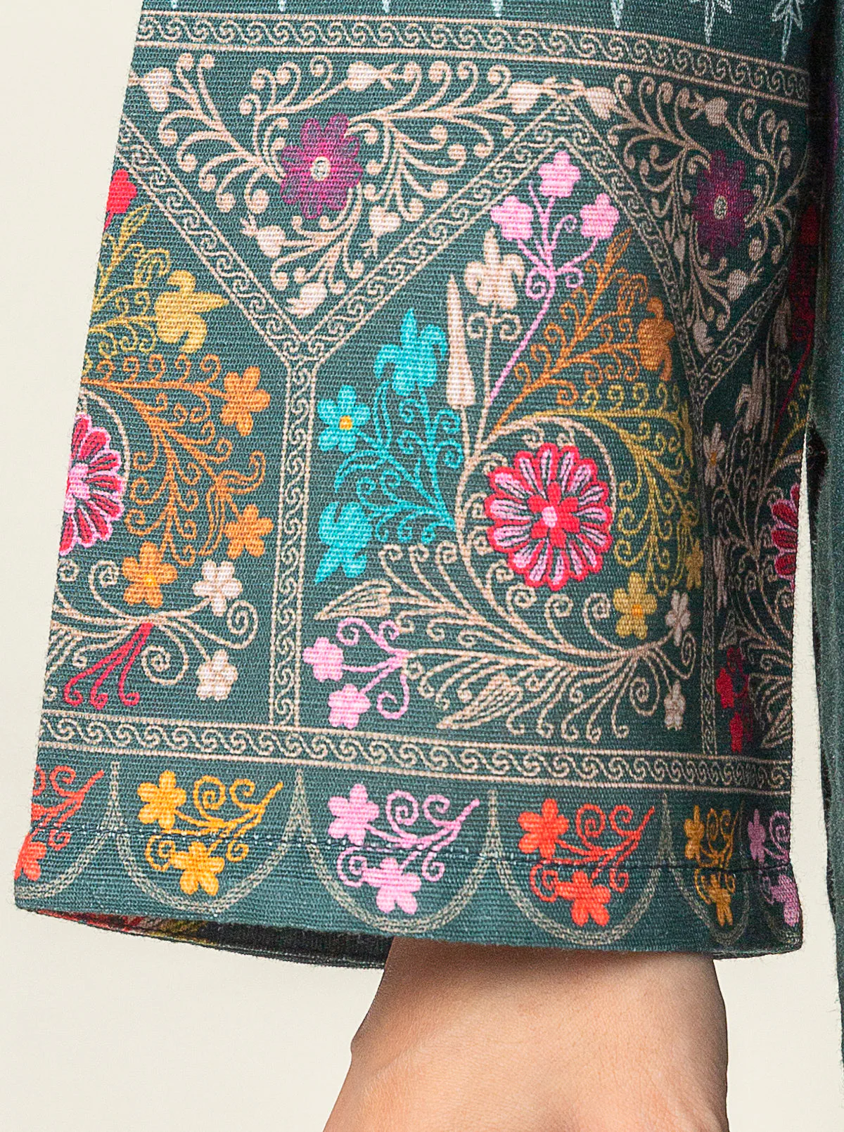 3 PIECE - PRINTED KHADDAR SUIT - ETHNIC ELEGANCE - Image 5