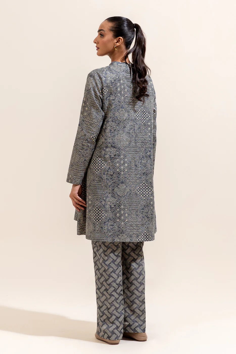 2 PIECE PRINTED KHADDAR SUIT-CELESTIAL FLINT (UNSTITCHED) - Image 3