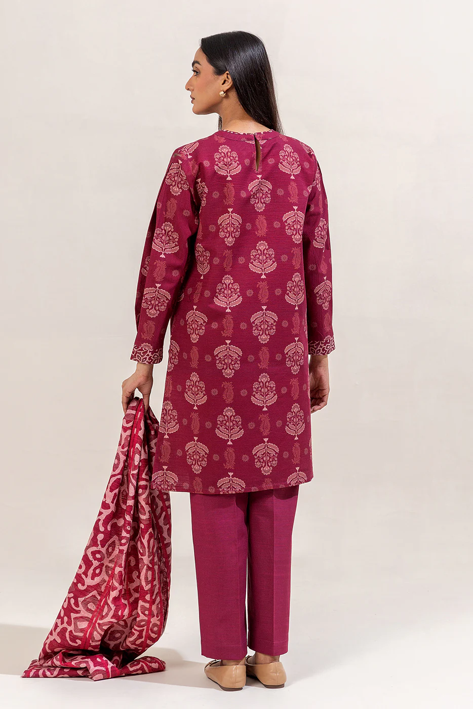 3 PIECE PRINTED KHADDAR SUIT-MULBERRY GROVE (UNSTITCHED) - Image 4