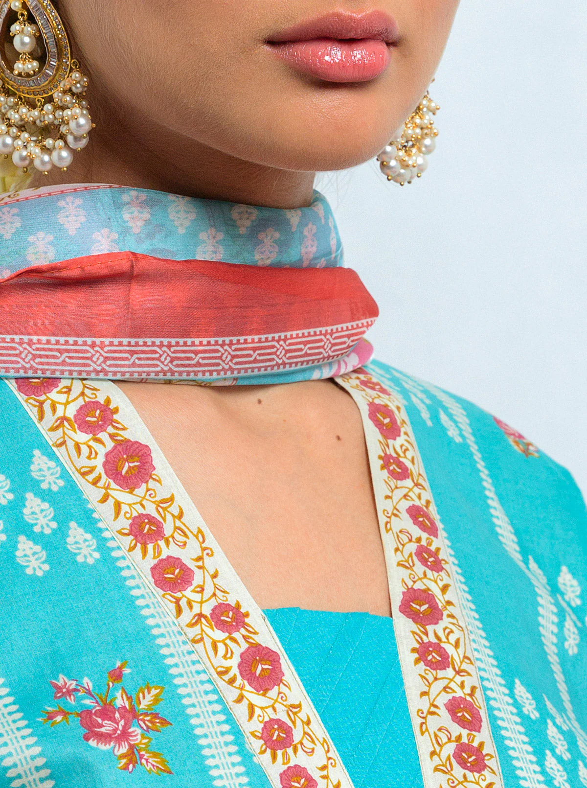 3 PIECE - PRINTED LAWN SUIT - WONDER BLUSH - Image 7