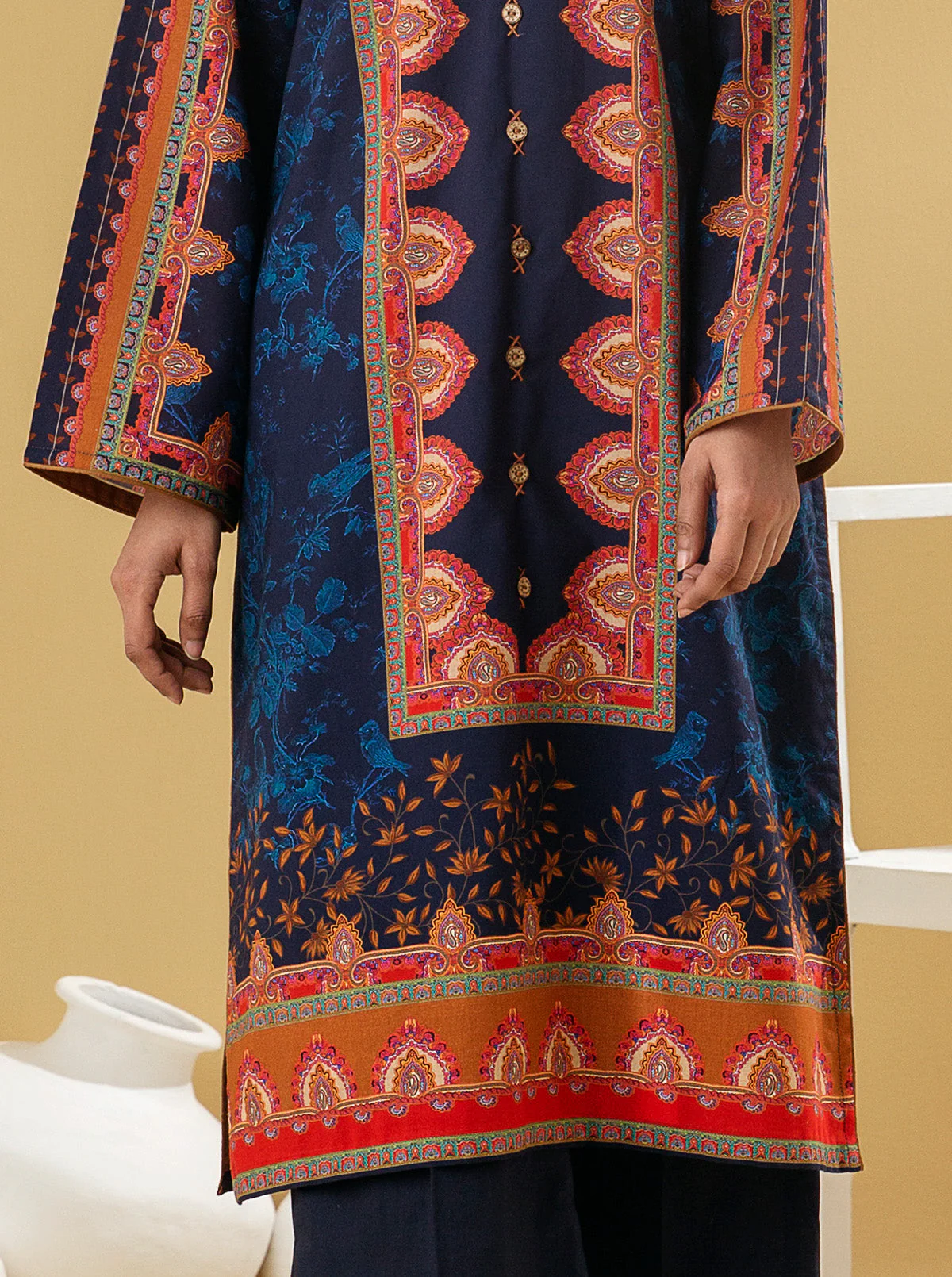1 PIECE - PRINTED LAWN SHIRT - MIDNIGHT DEW - Image 2