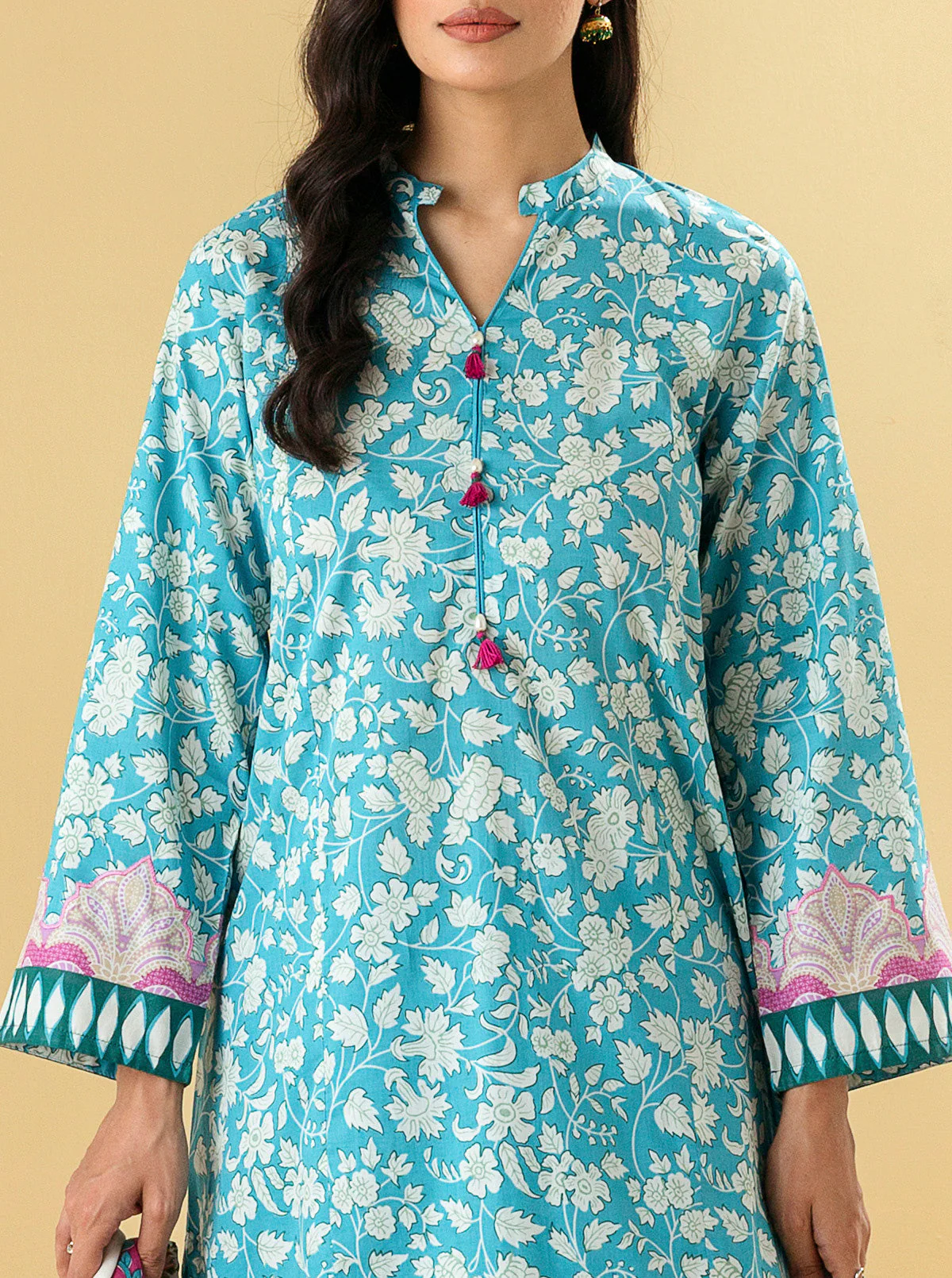 3 PIECE - PRINTED LAWN SUIT - DELICATE FLORA - Image 4