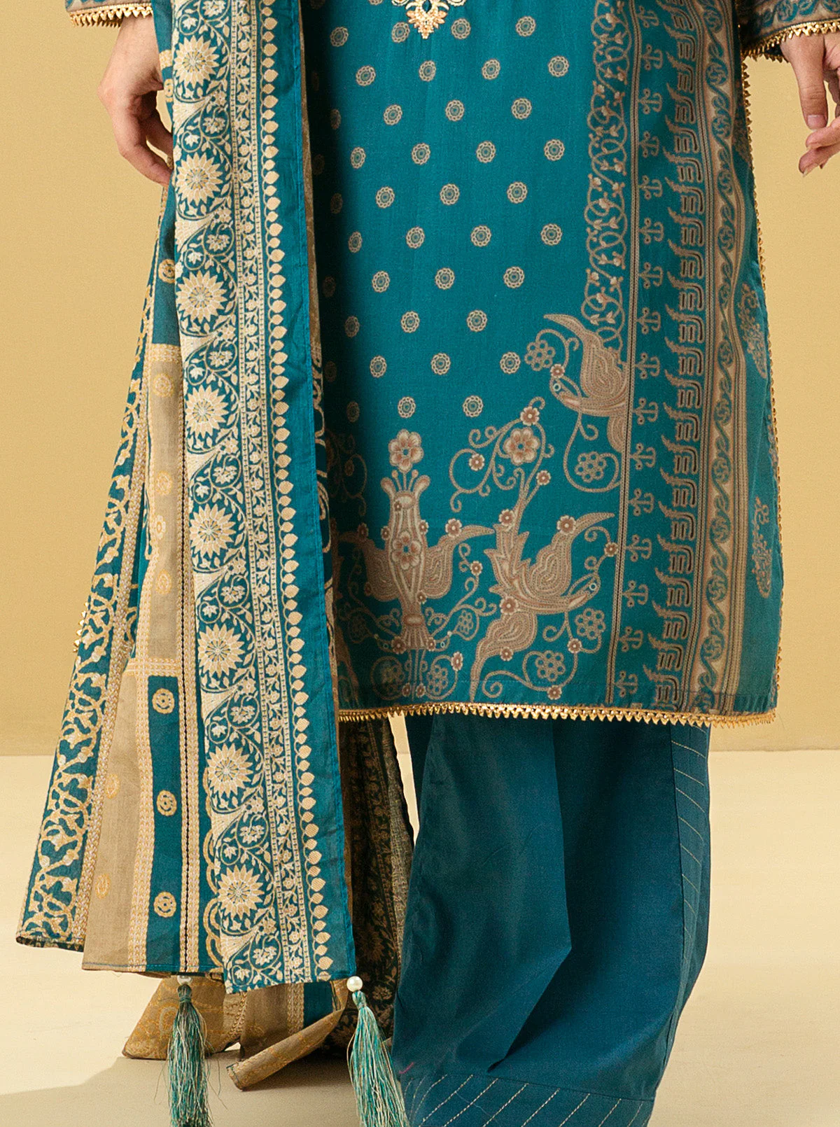 3 PIECE - EMBROIDERED LAWN SUIT - MYTHIC ENTHIC - Image 2