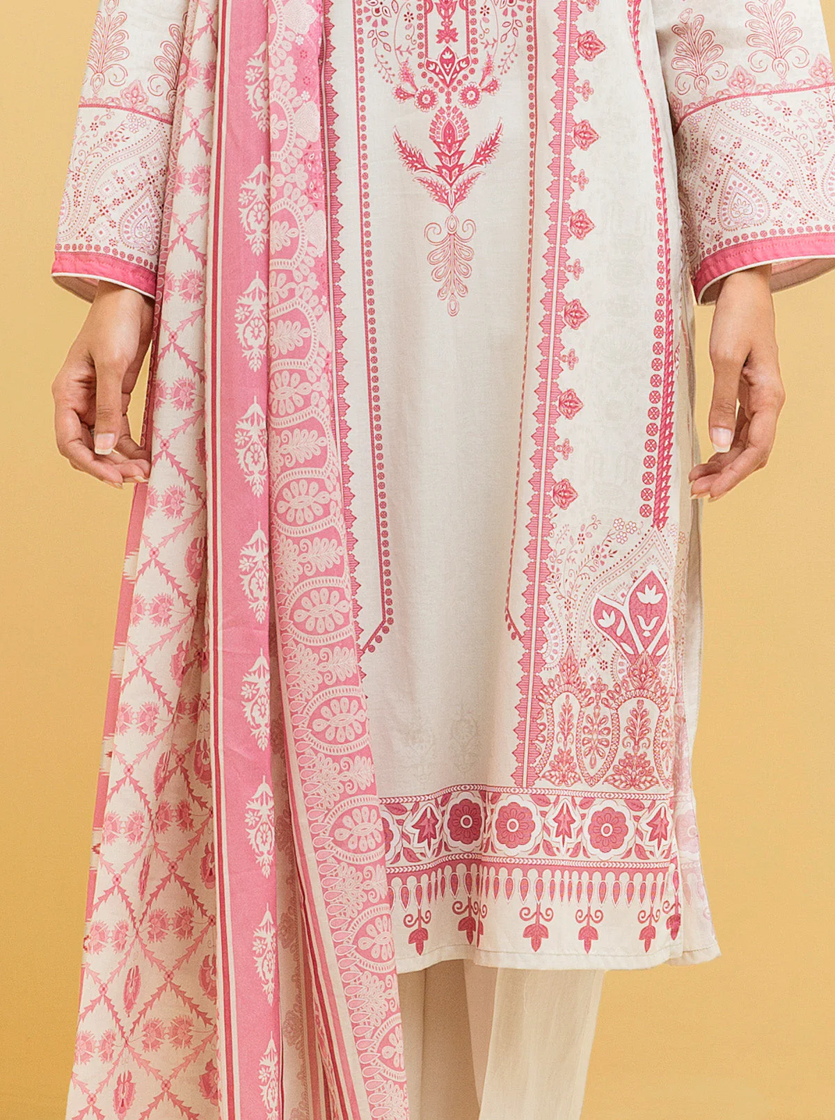 3 PIECE - PRINTED LAWN SUIT - QUARTZ PEARL - Image 2