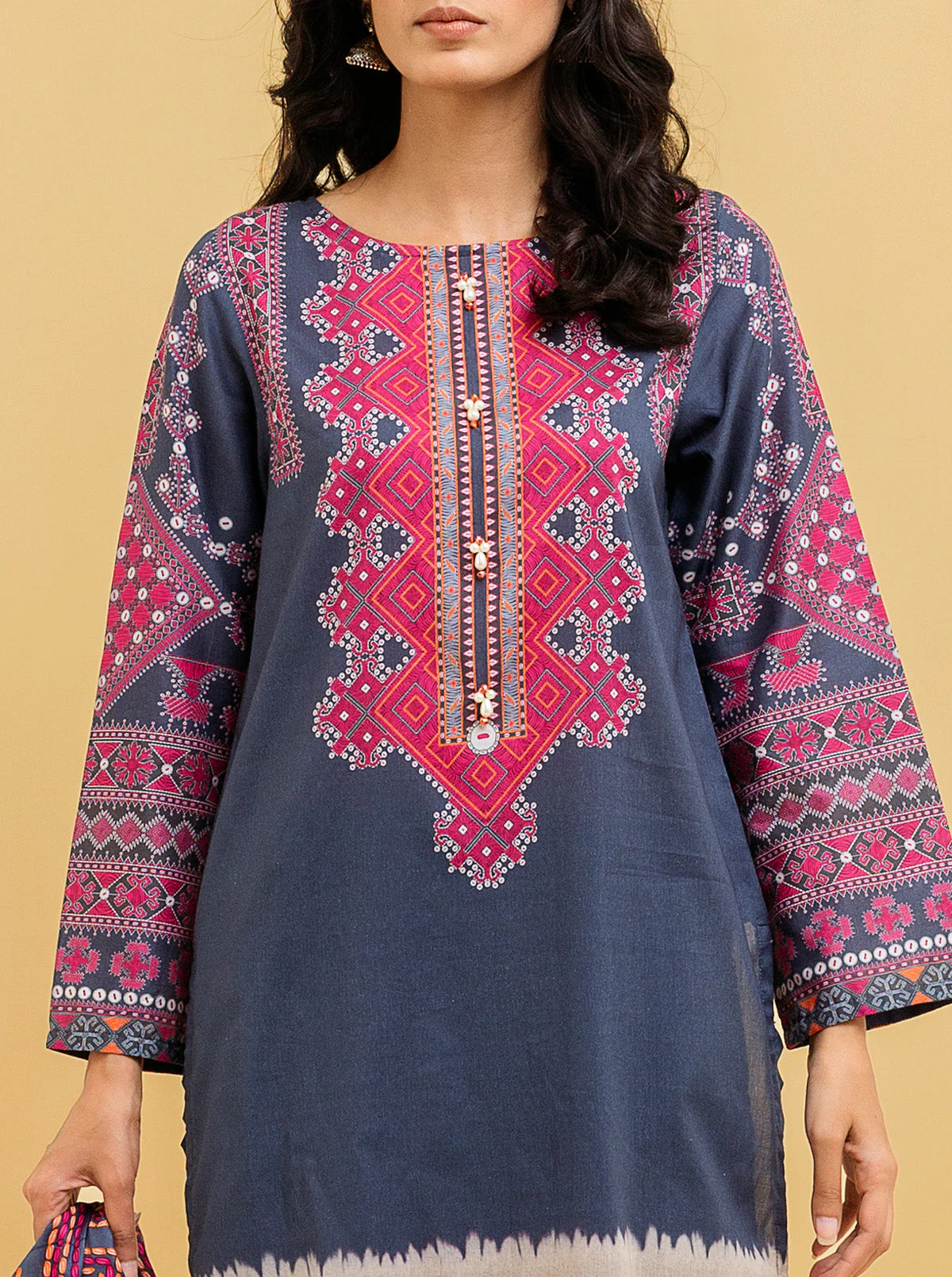 3 PIECE - PRINTED LAWN SUIT - BASHFUL BLUE - Image 4