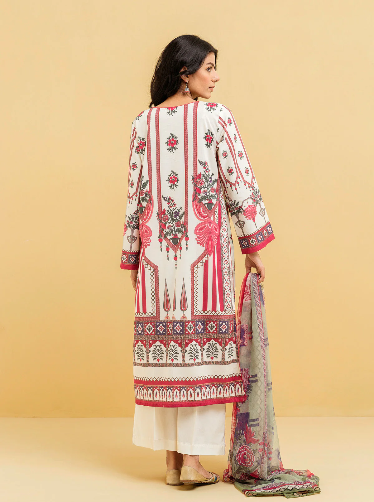 3 PIECE - PRINTED LAWN SUIT - SPRING DELIGHT - Image 6