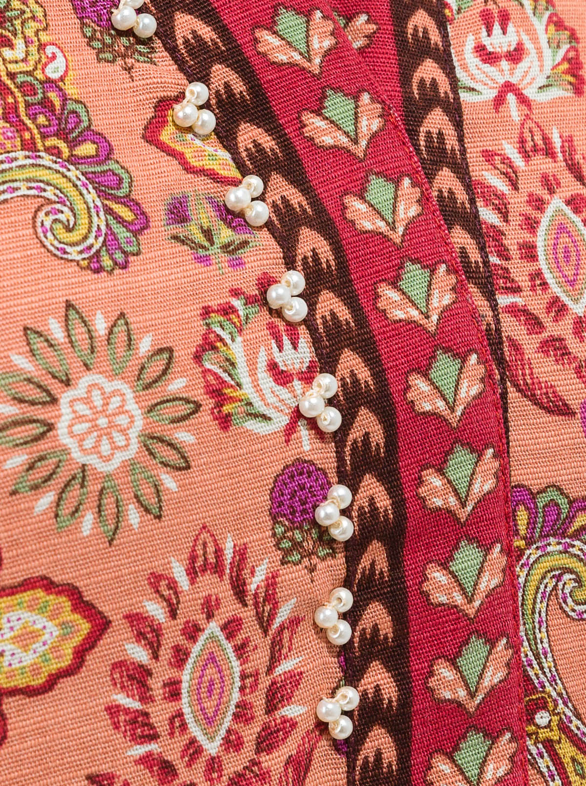 2 PIECE - PRINTED KHADDAR SUIT - PEACH BLUSH - Image 3