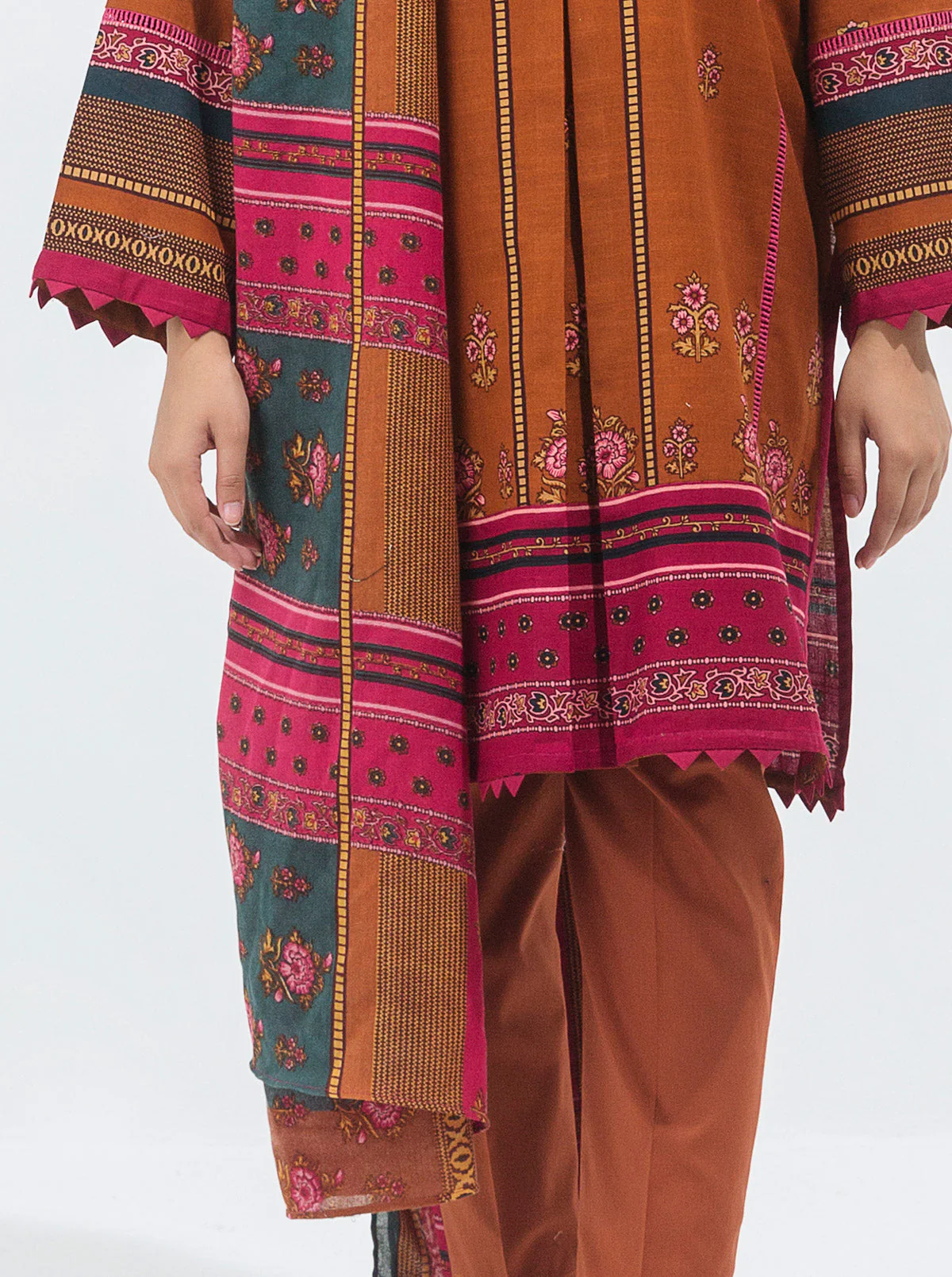 3 PIECE - PRINTED WITH SHAWL KHADDAR SUIT - MYSTIC TREASURE - Image 2