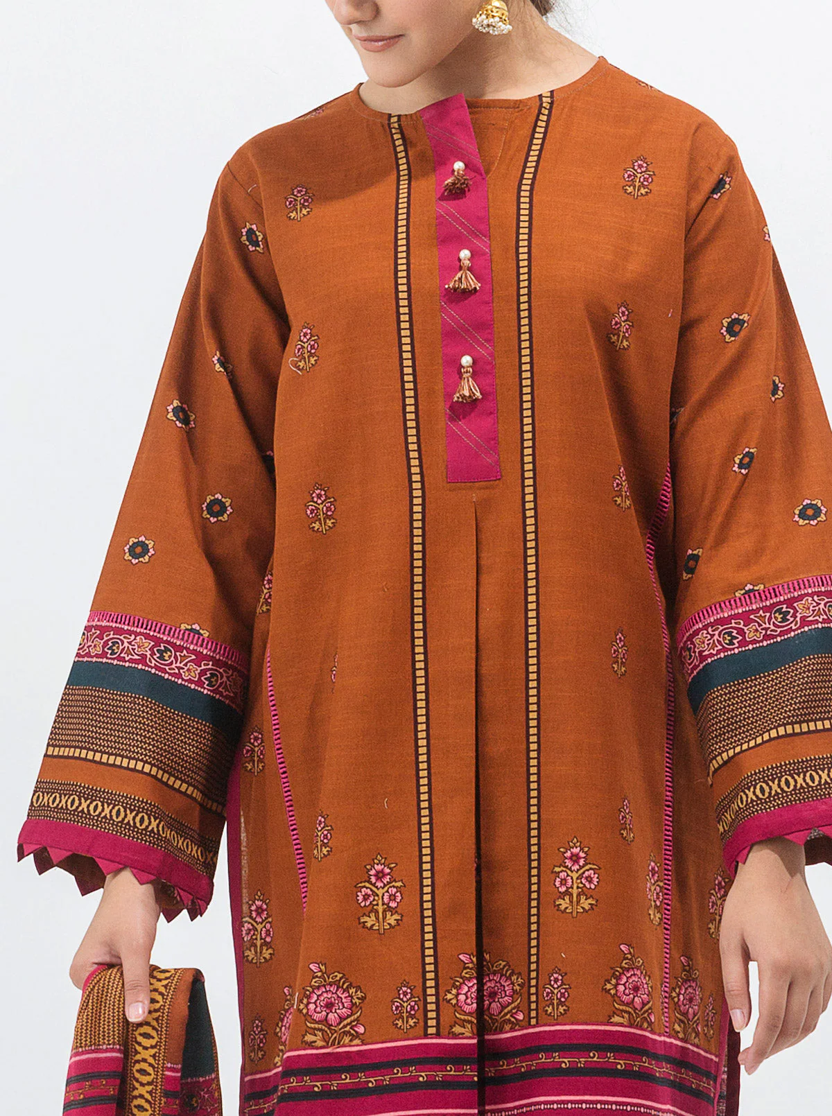 3 PIECE - PRINTED WITH SHAWL KHADDAR SUIT - MYSTIC TREASURE - Image 4