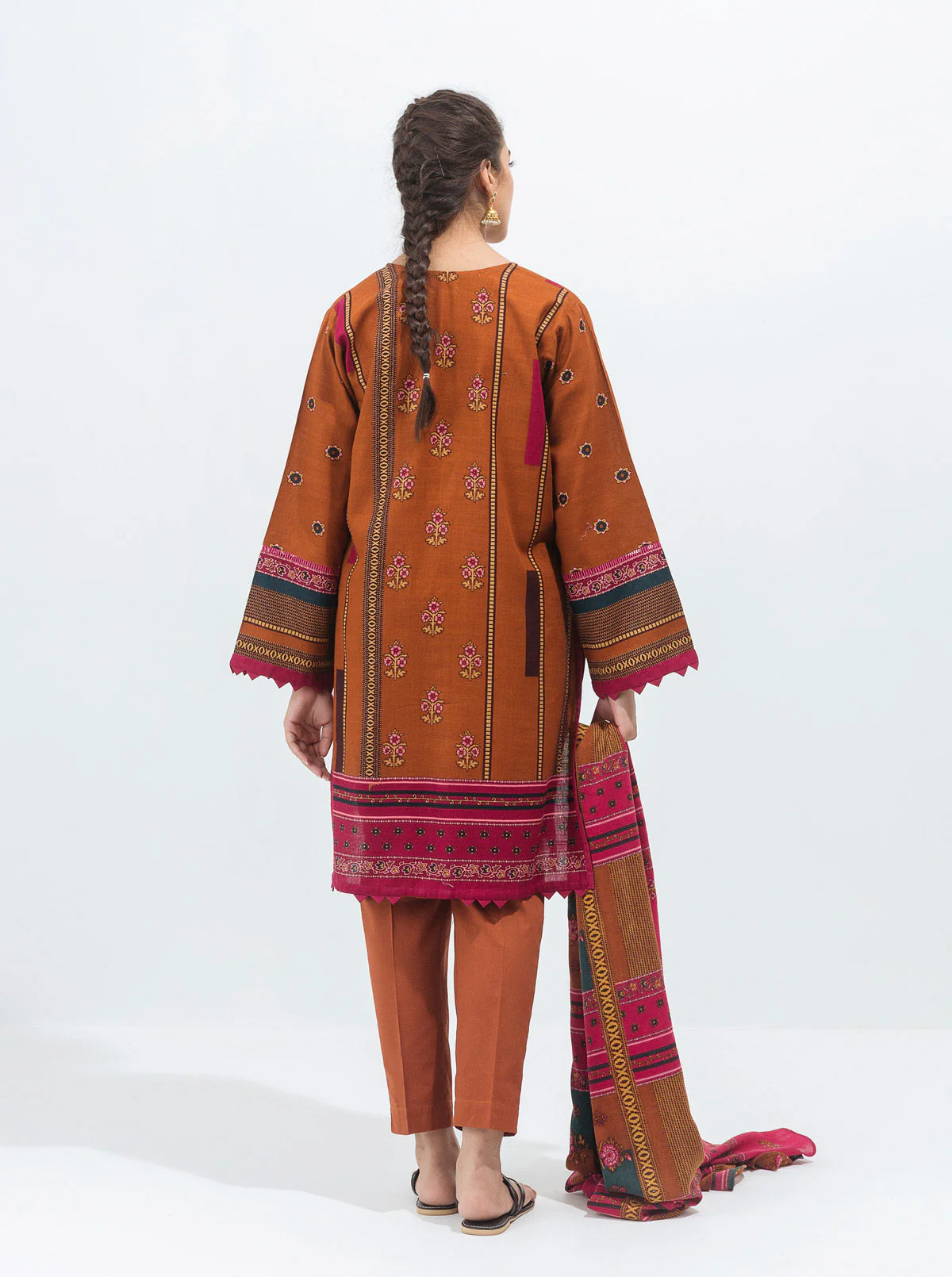 3 PIECE - PRINTED WITH SHAWL KHADDAR SUIT - MYSTIC TREASURE - Image 6
