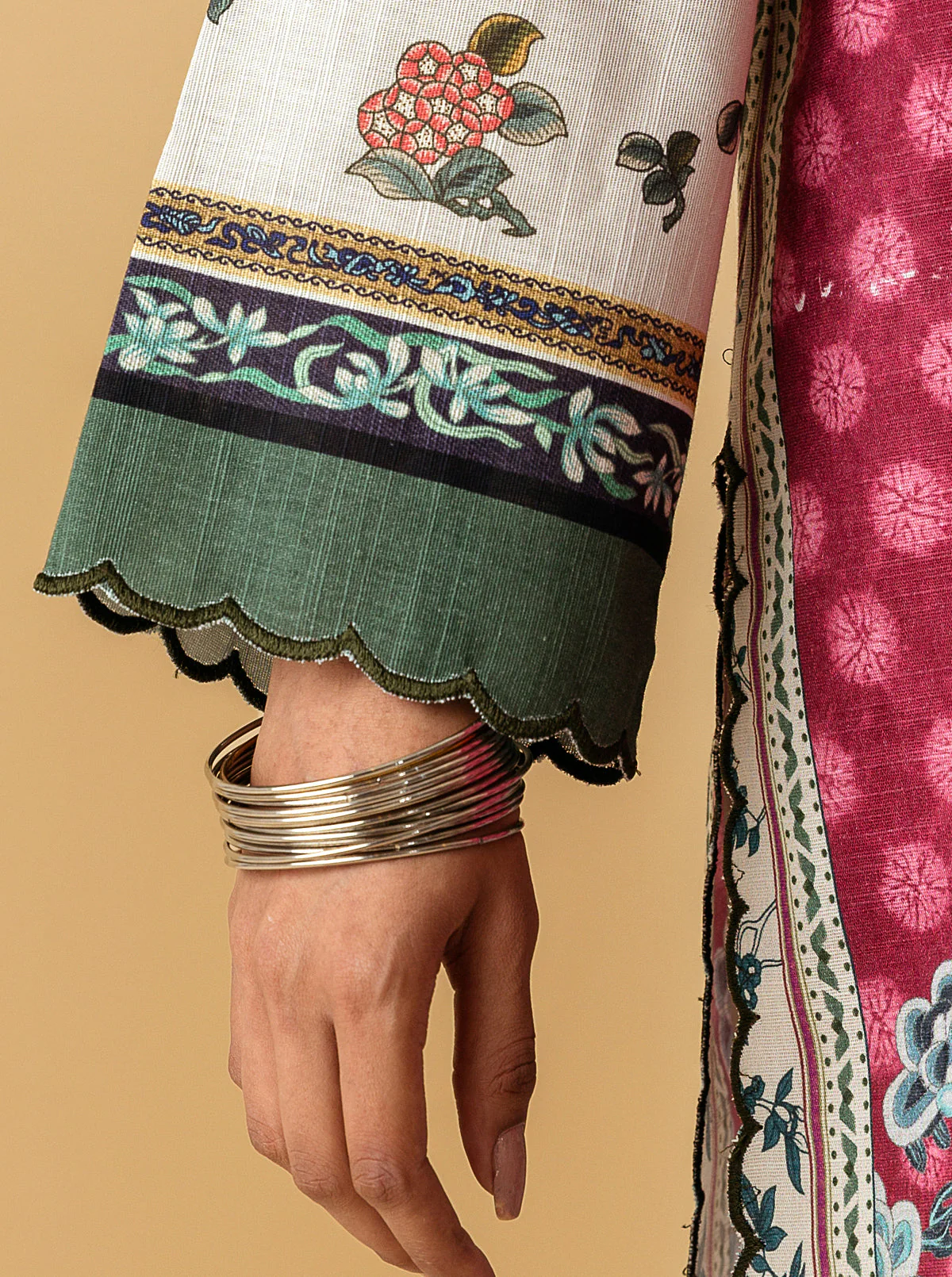 1 PIECE - PRINTED KHADDAR SHIRT - AIREEN - Image 3