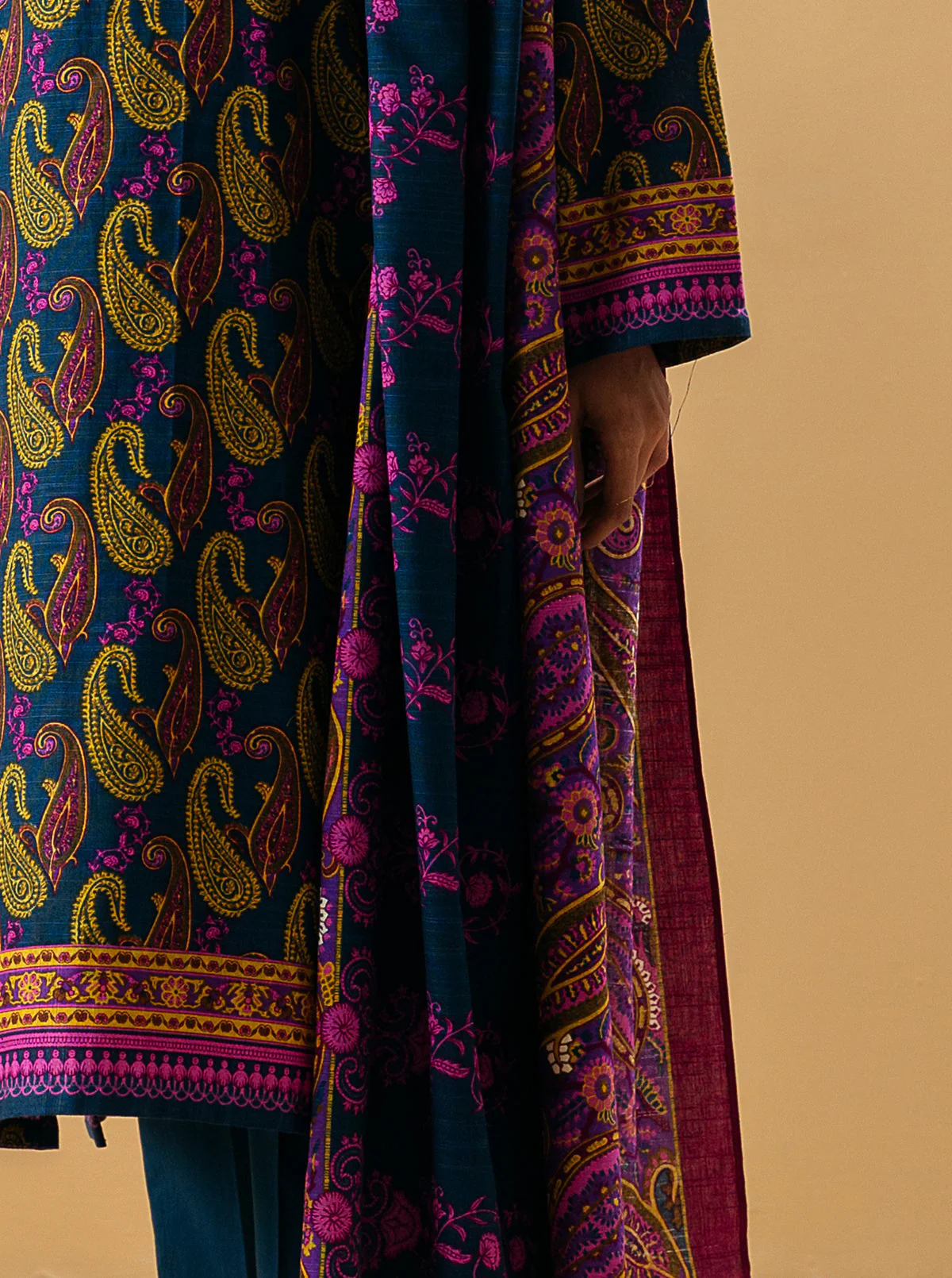 2 PIECE - PRINTED KHADDAR SUIT - RADIANT VALUES - Image 2