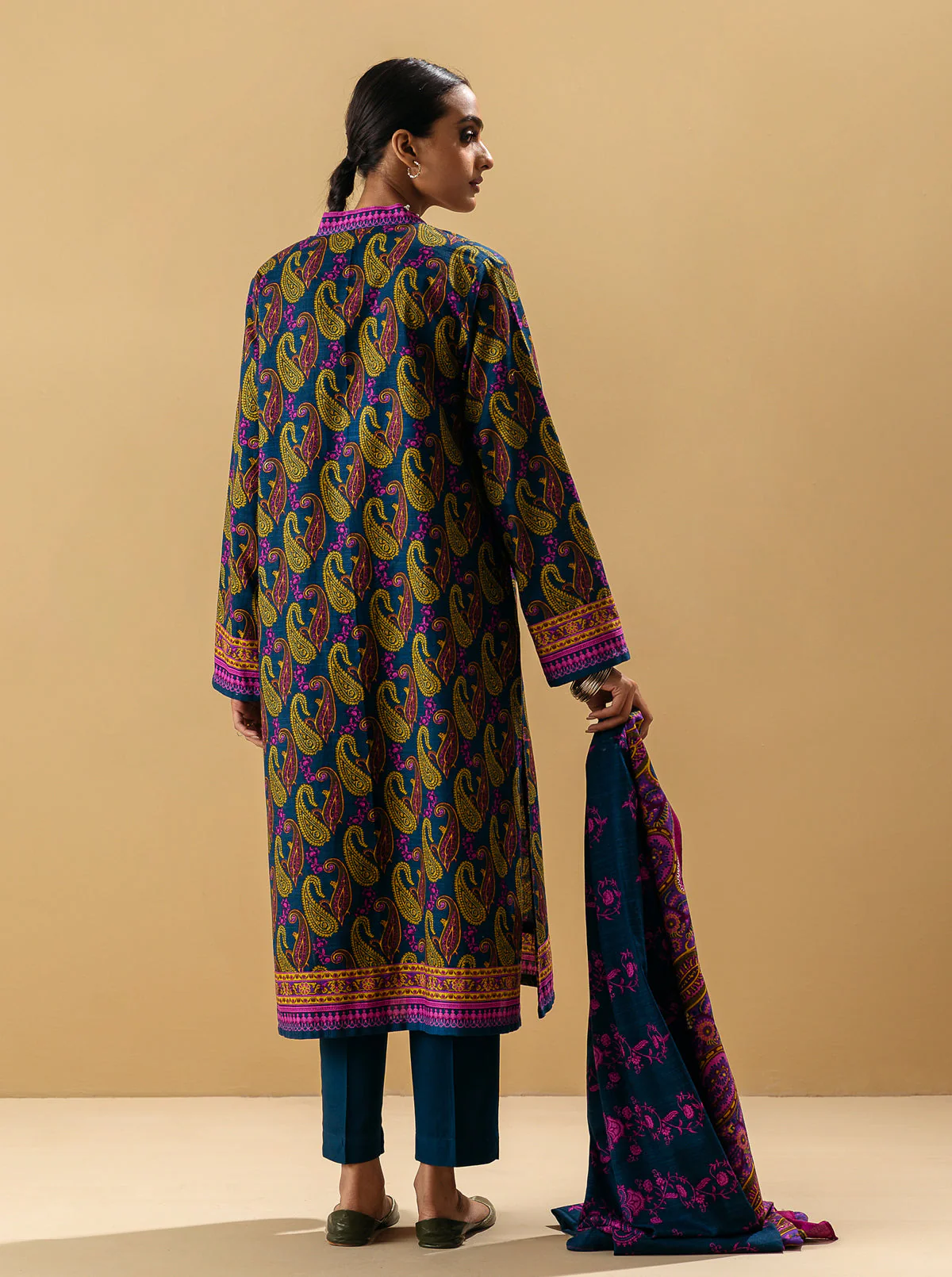 2 PIECE - PRINTED KHADDAR SUIT - RADIANT VALUES - Image 5