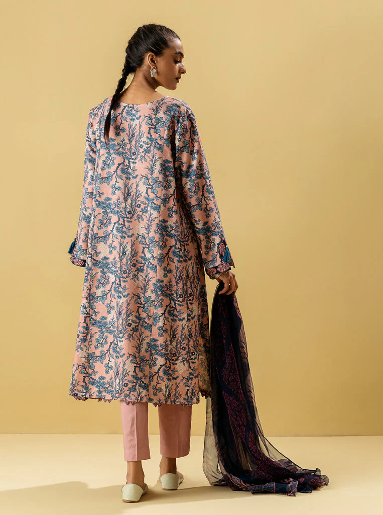 3 PIECE - PRINTED KHADDAR SUIT - CHINOISERIC DREAMS - Image 2