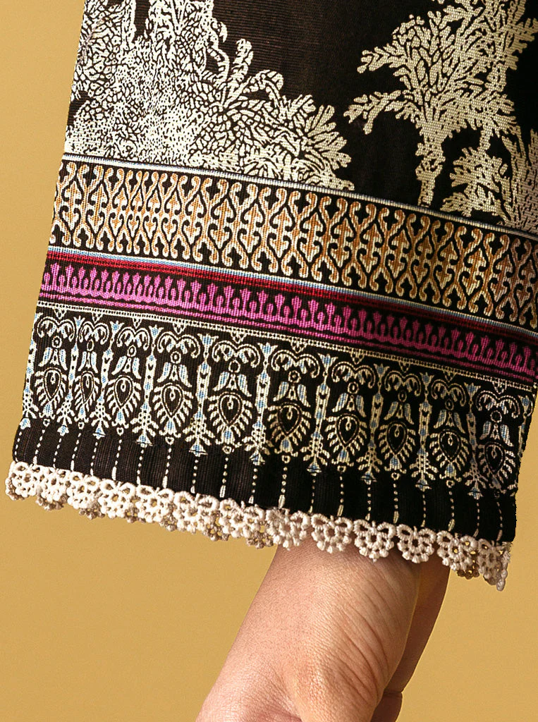 3 PIECE - PRINTED KHADDAR SUIT - EARTHY TOILE - Image 5
