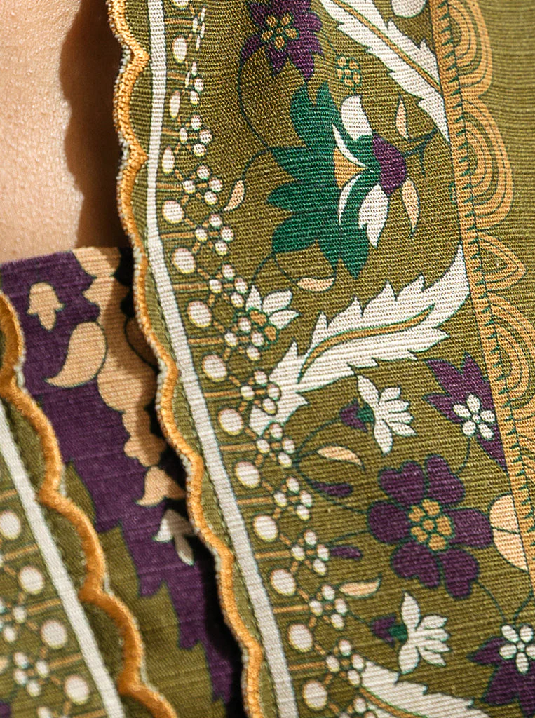 3 PIECE - PRINTED KHADDAR SUIT - RIDI OLIVE - Image 2