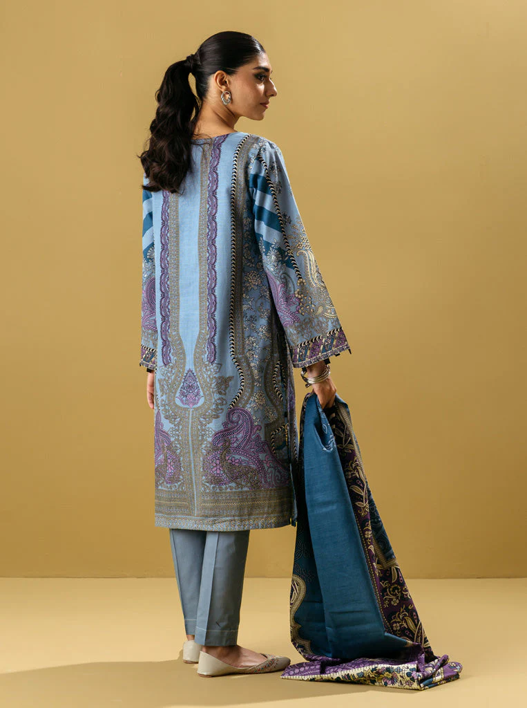 3 PIECE - EMBROIDERED  KHADDAR SUIT - SOFT HUES - Image 3