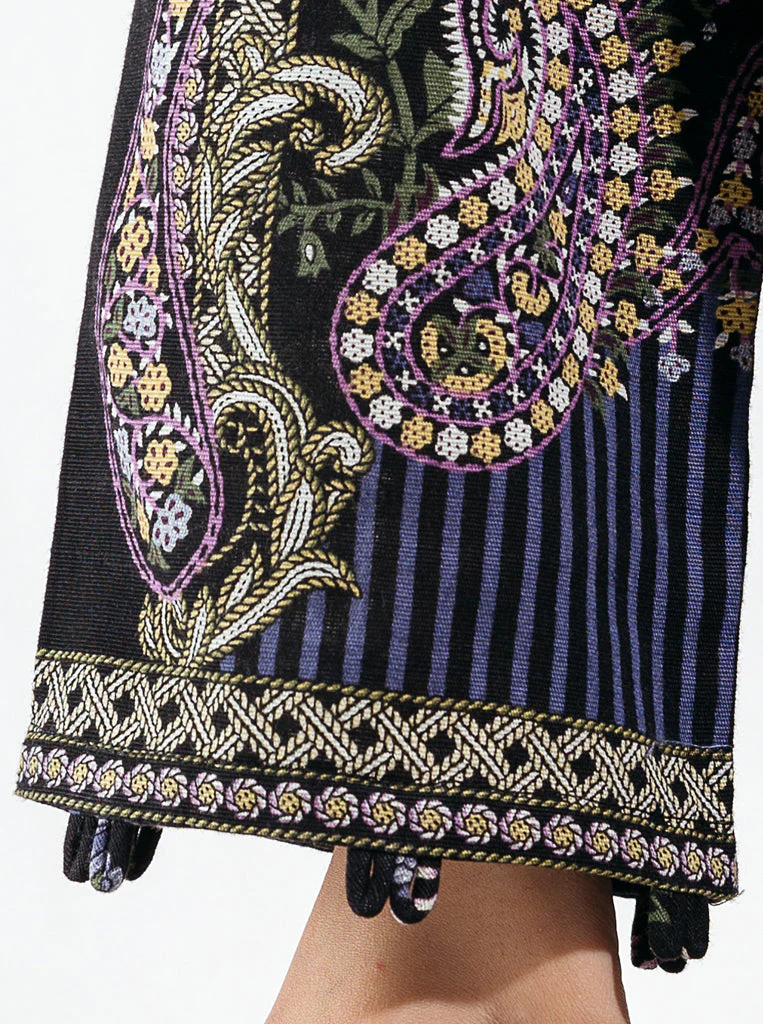 3 PIECE - EMBROIDERED  KHADDAR SUIT - NIGHT CONSTELLATIONS - Image 5
