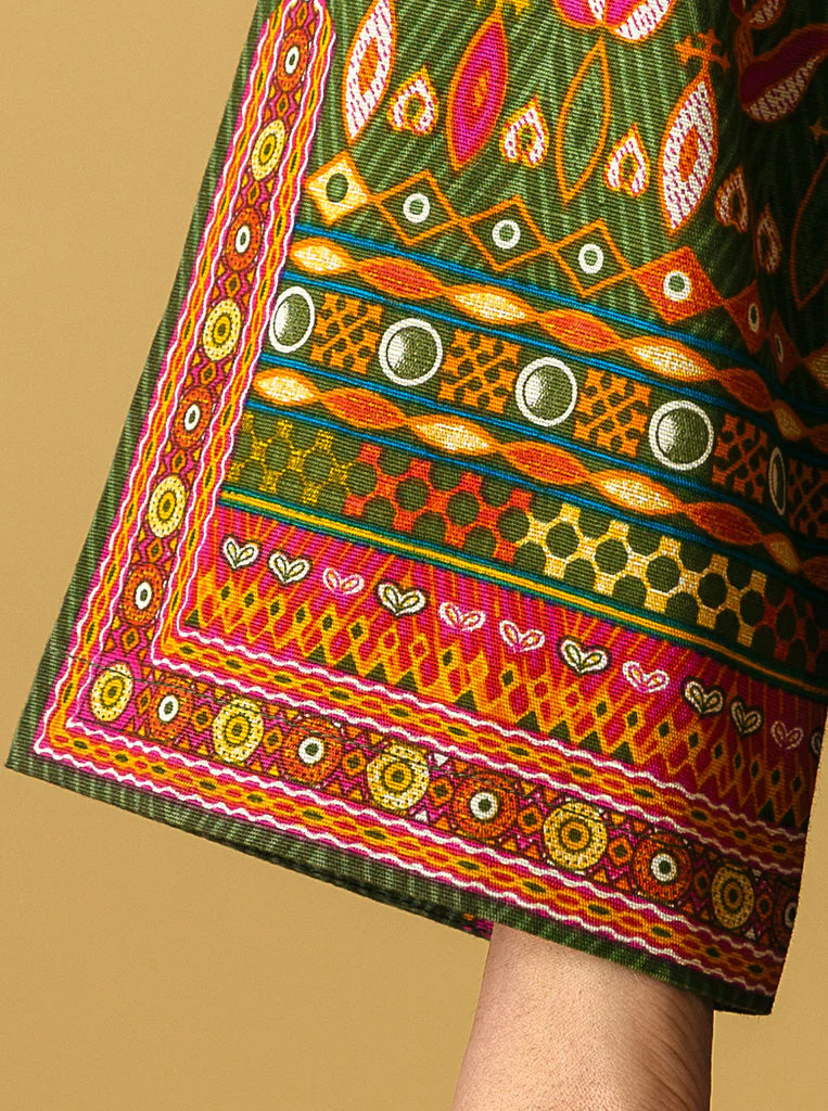 3 PIECE - PRINTED KHADDAR SUIT - TROPICAL FAWN - Image 5