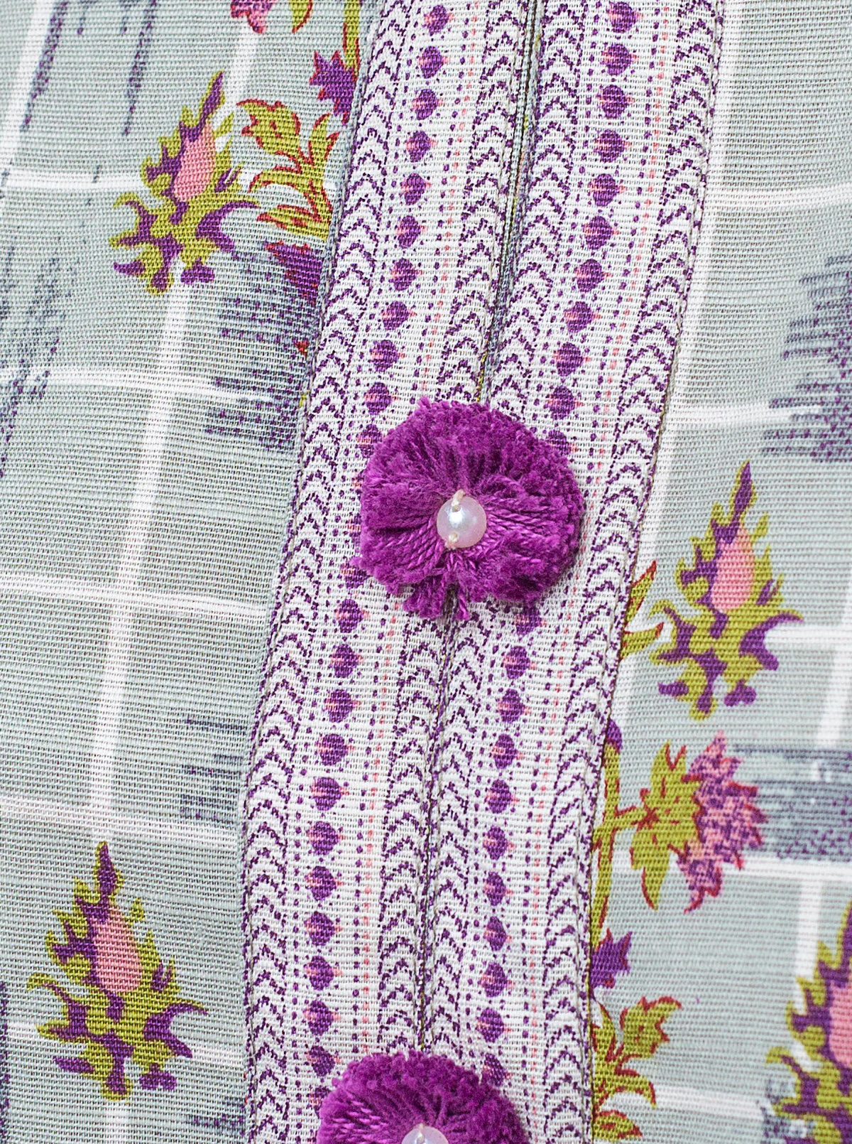 2 PIECE - PRINTED KHADDAR SUIT - SILVER ODYSSEY - Image 4
